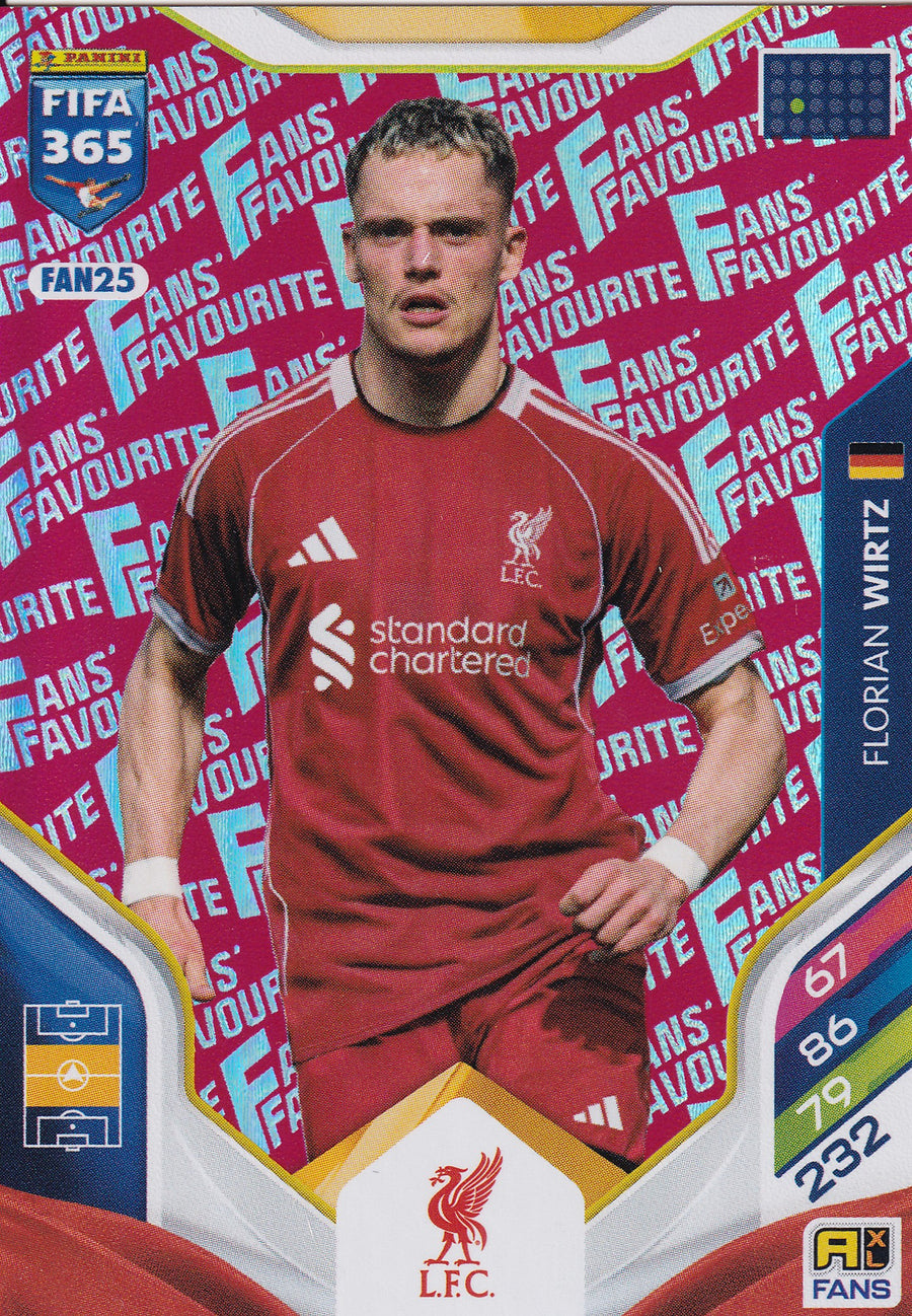 FAN-025. FLORIAN WIRTZ - LIVERPOOL - FANS FAVOURITE - RED