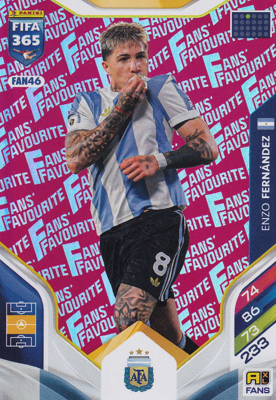 FAN-046. ENZO FERNANDEZ - ARGENTINA - FANS FAVOURITE - RED