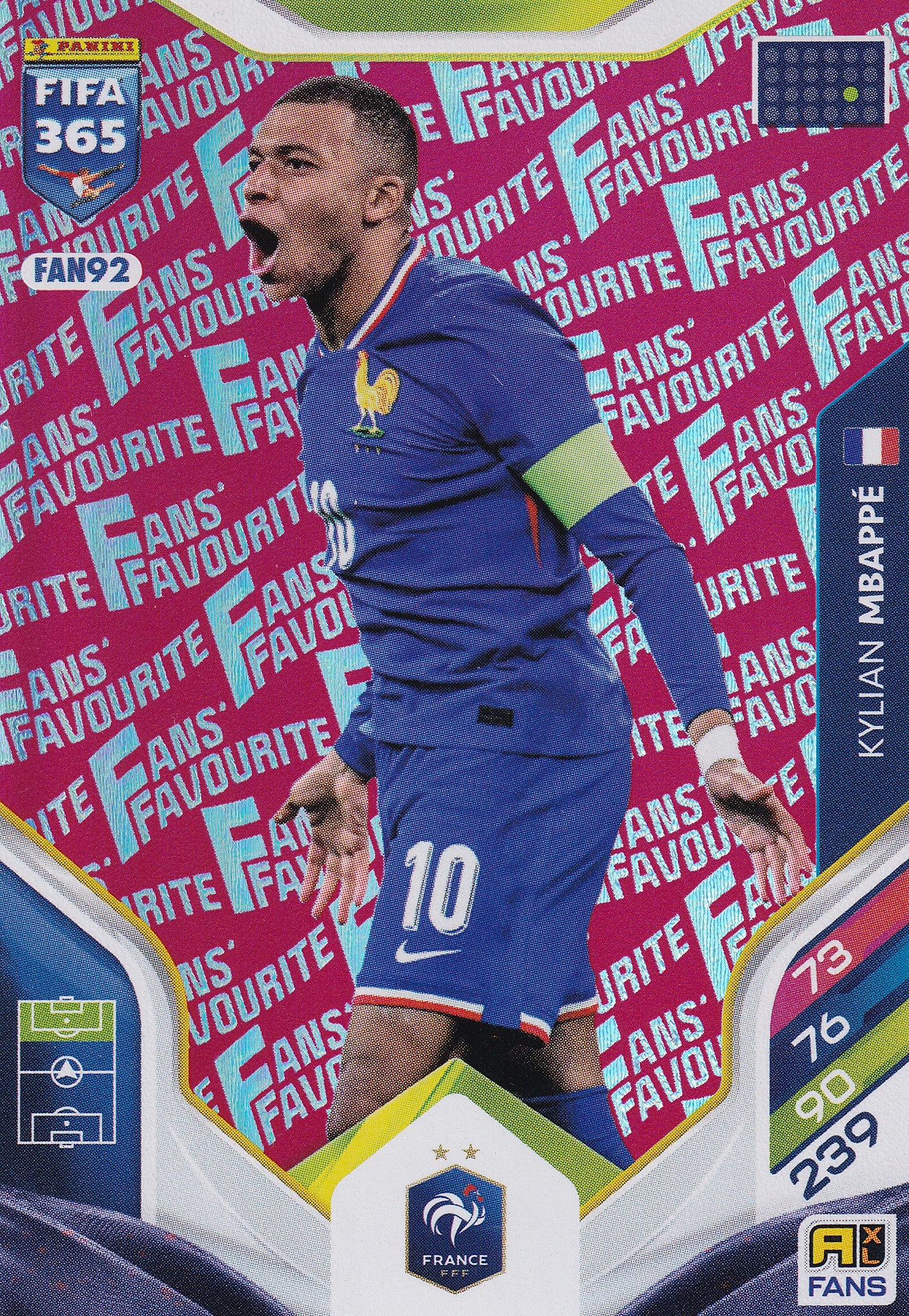 FAN-092. KYLIAN MBAPPE - FRANCE - FANS FAVOURITE - RED