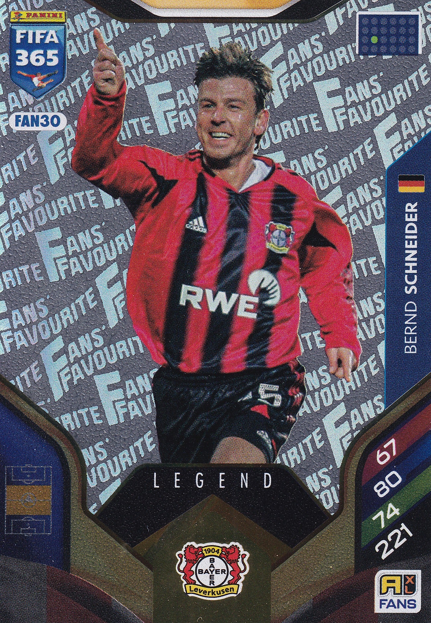 FAN-30. BERND SCHNEIDER - BAYER 04 LEVERKUSEN - FANS FAVOURITE LEGEND