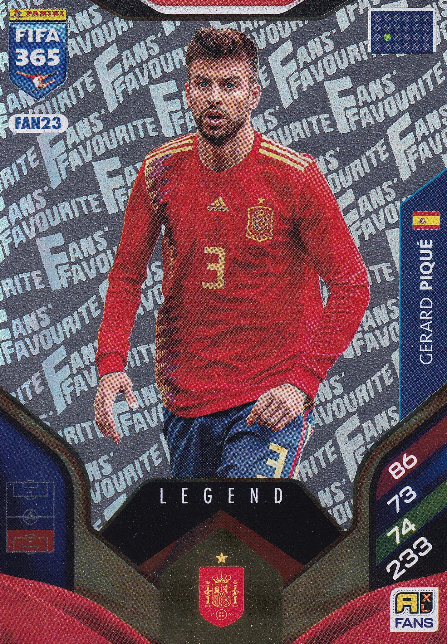 FAN-23. GERARD PIQUE - SPAIN - FANS FAVOURITE LEGEND