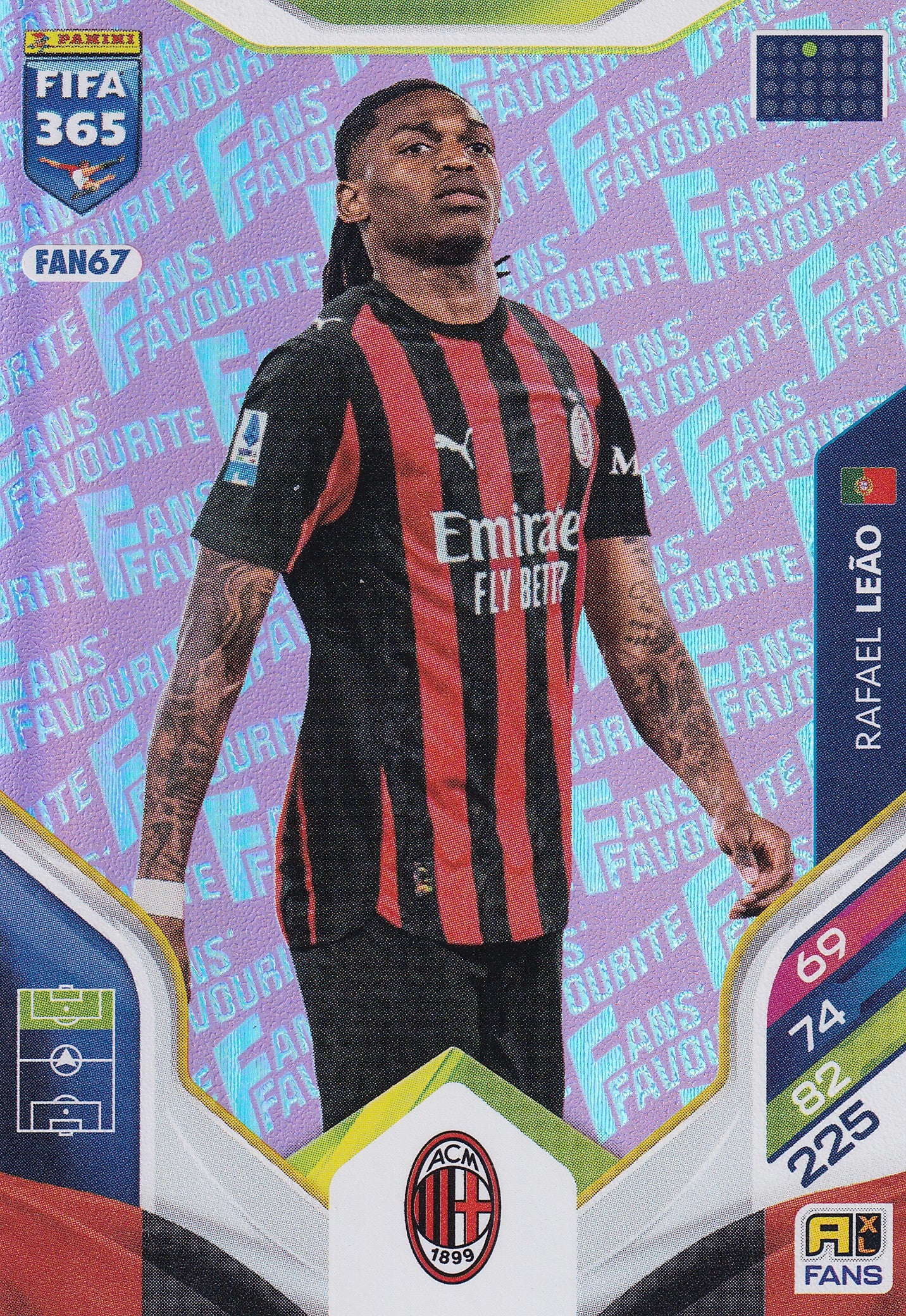 FAN-067. RAFAEL LEAO - AC MILAN - FANS FAVOURITE - PINK