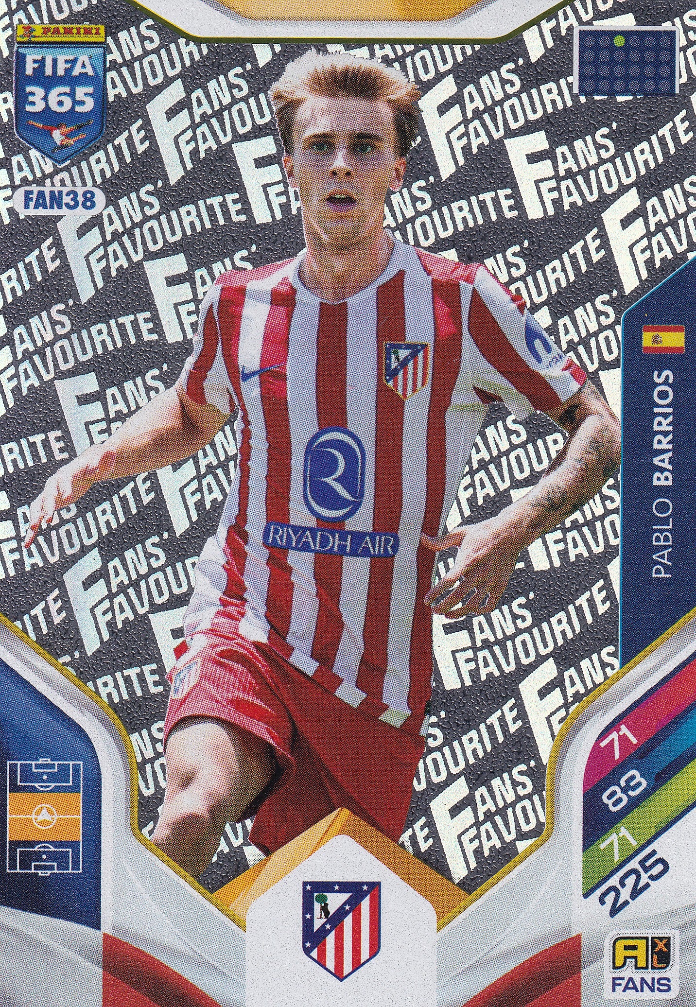 FAN-38. PABLO BARRIOS - ATLETICO DE MADRID - FANS FAVOURITE