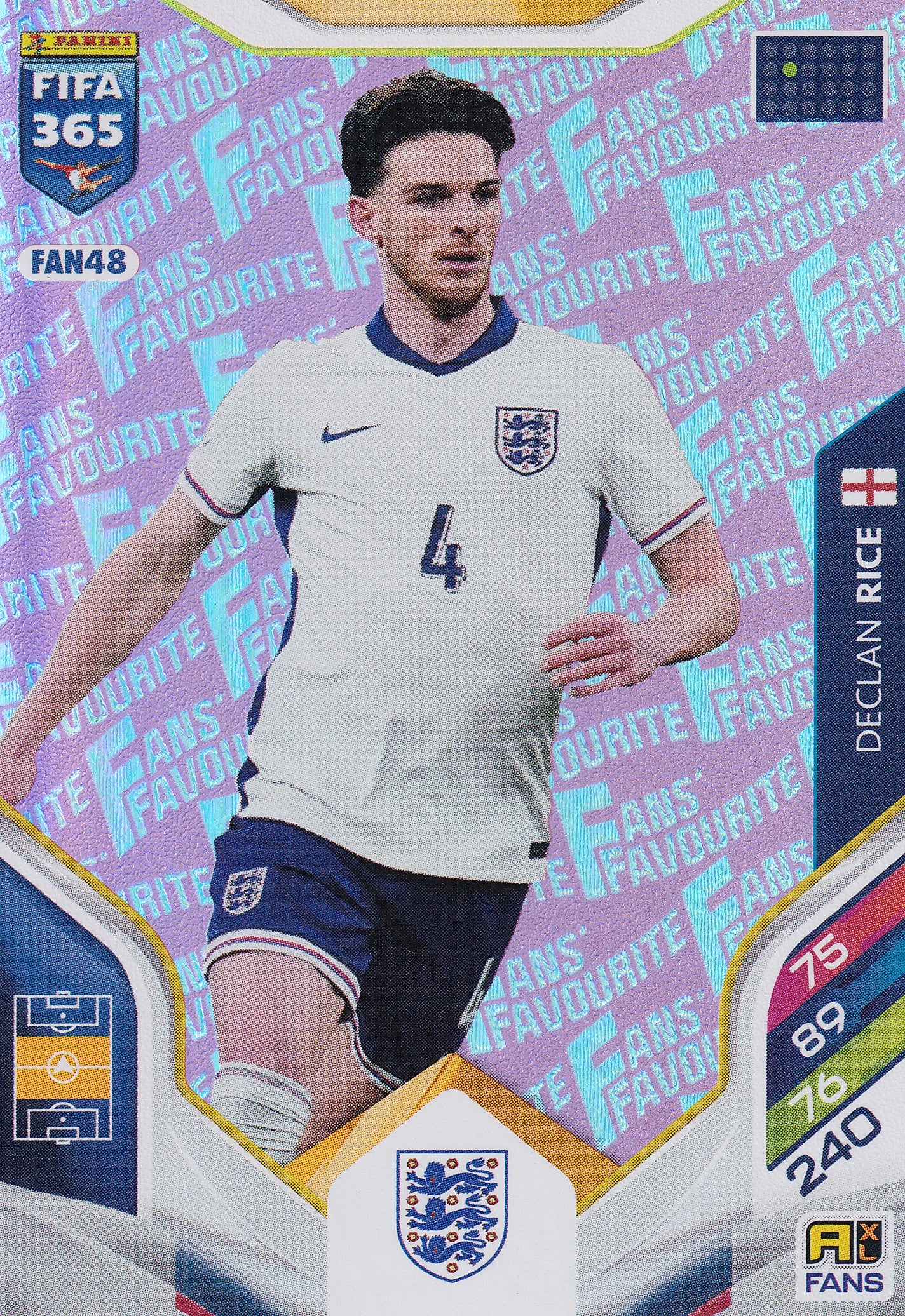 FAN-048. DECLAN RICE - ENGLAND - FANS FAVOURITE - PINK