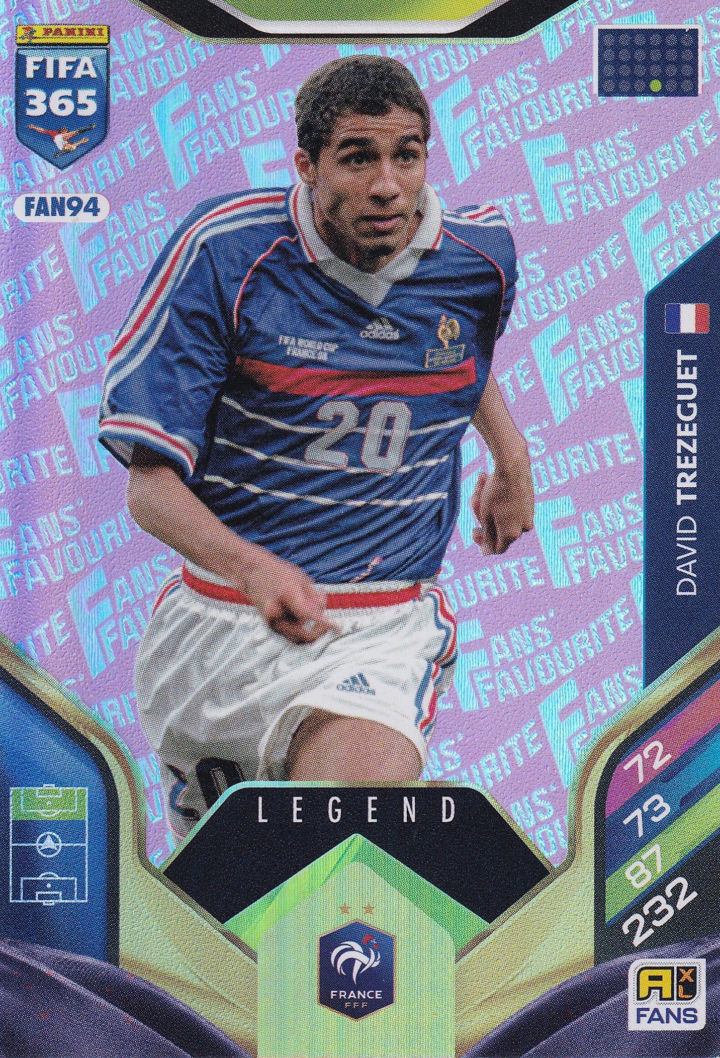 FAN-094. DAVID TREZEGUET - FRANCE - FANS FAVOURITE LEGEND - PINK