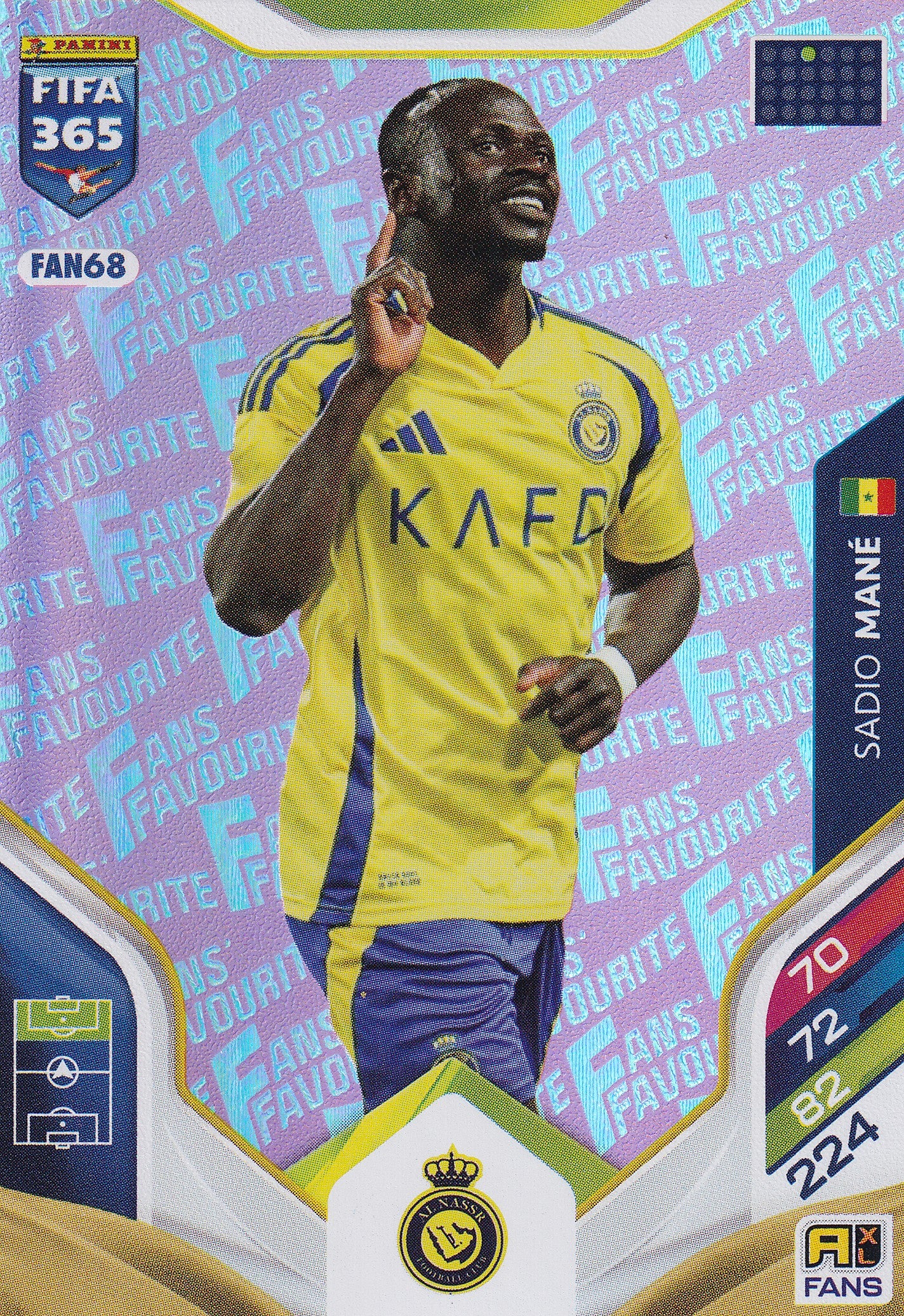 FAN-068. SADIO MANE - AL-NASSR - FANS FAVOURITE - PINK