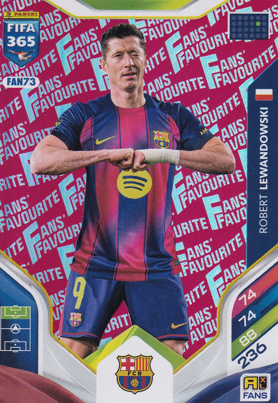 FAN-073. ROBERT LEWANDOWSKI - FC BARCELONA - FANS FAVOURITE - RED