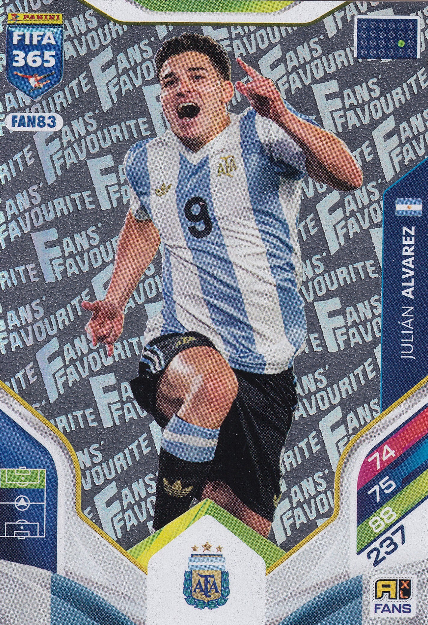 FAN-83. JULIAN ALVAREZ - ARGENTINA - FANS FAVOURITE