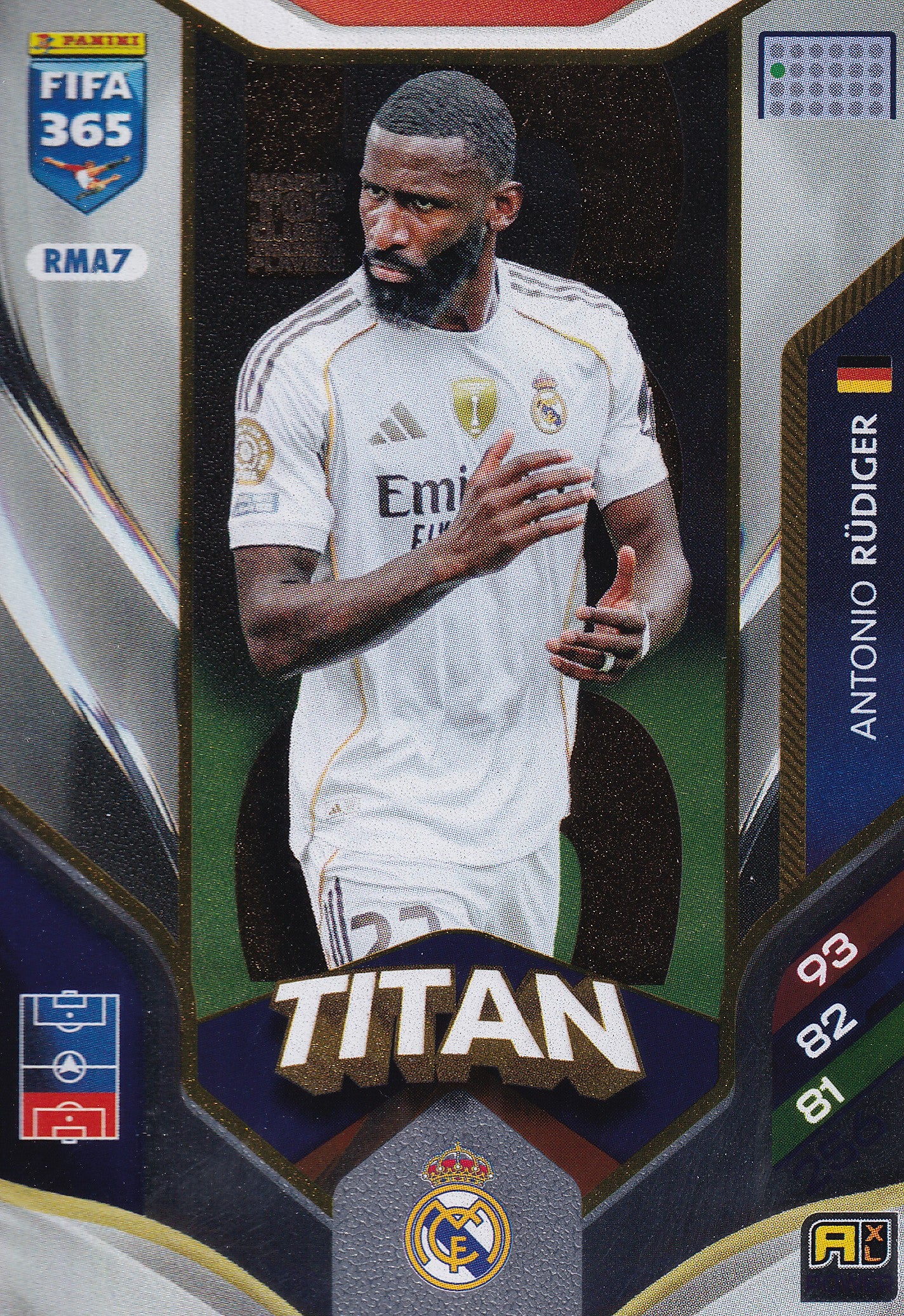 286 - RMA7. ANTOINE RUDIGER - REAL MADRID - TITAN