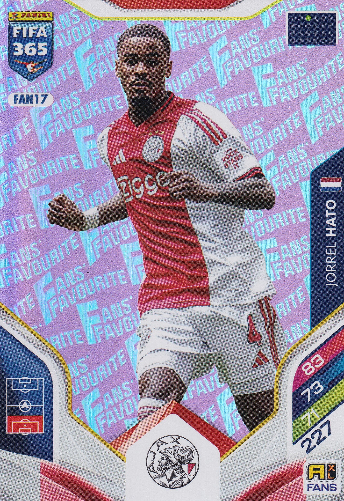 FAN-017. JORREL HATO - AJAX - FANS FAVOURITE - PINK