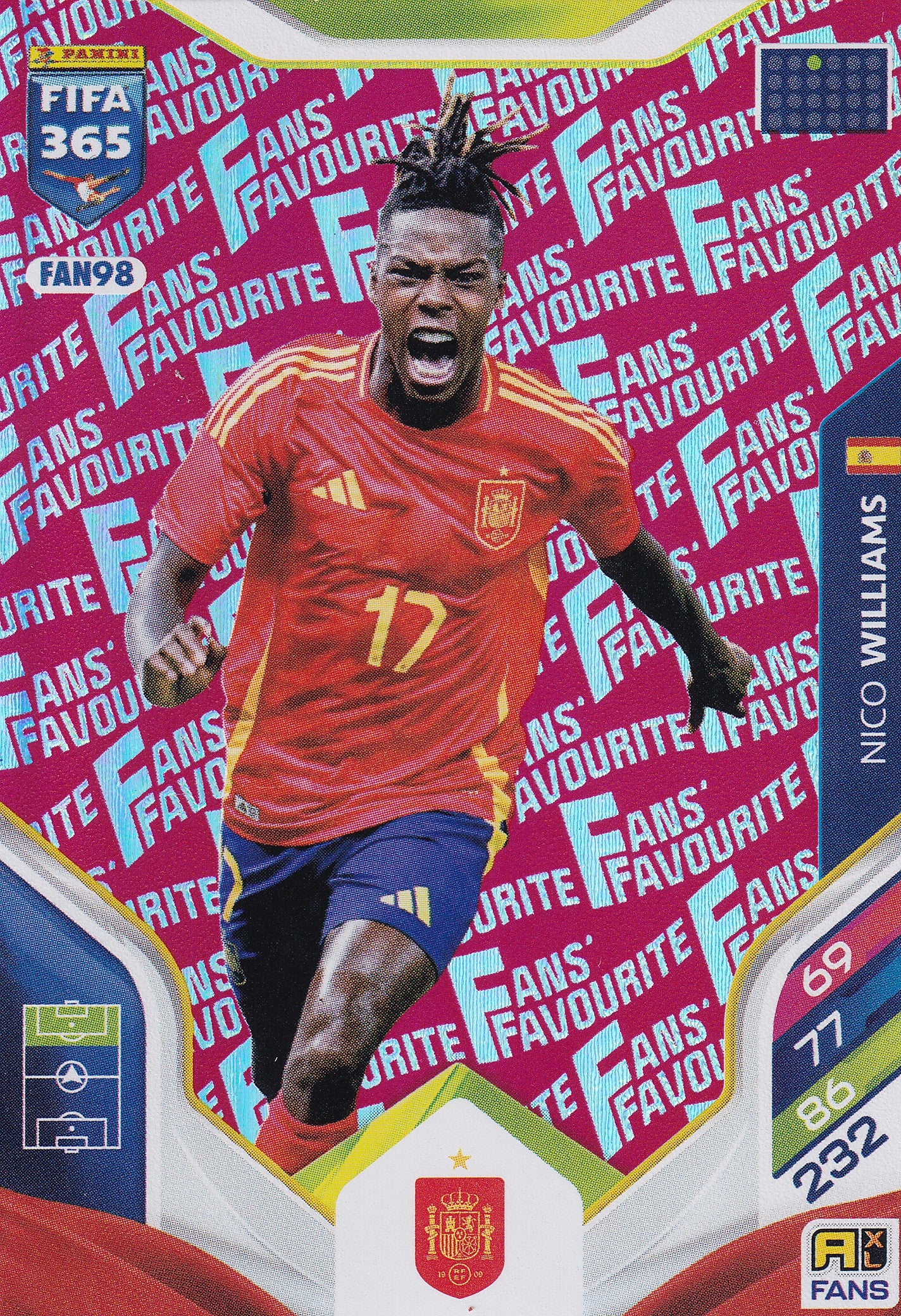 FAN-098. NICO WILLIAMS - SPAIN - FANS FAVOURITE - RED