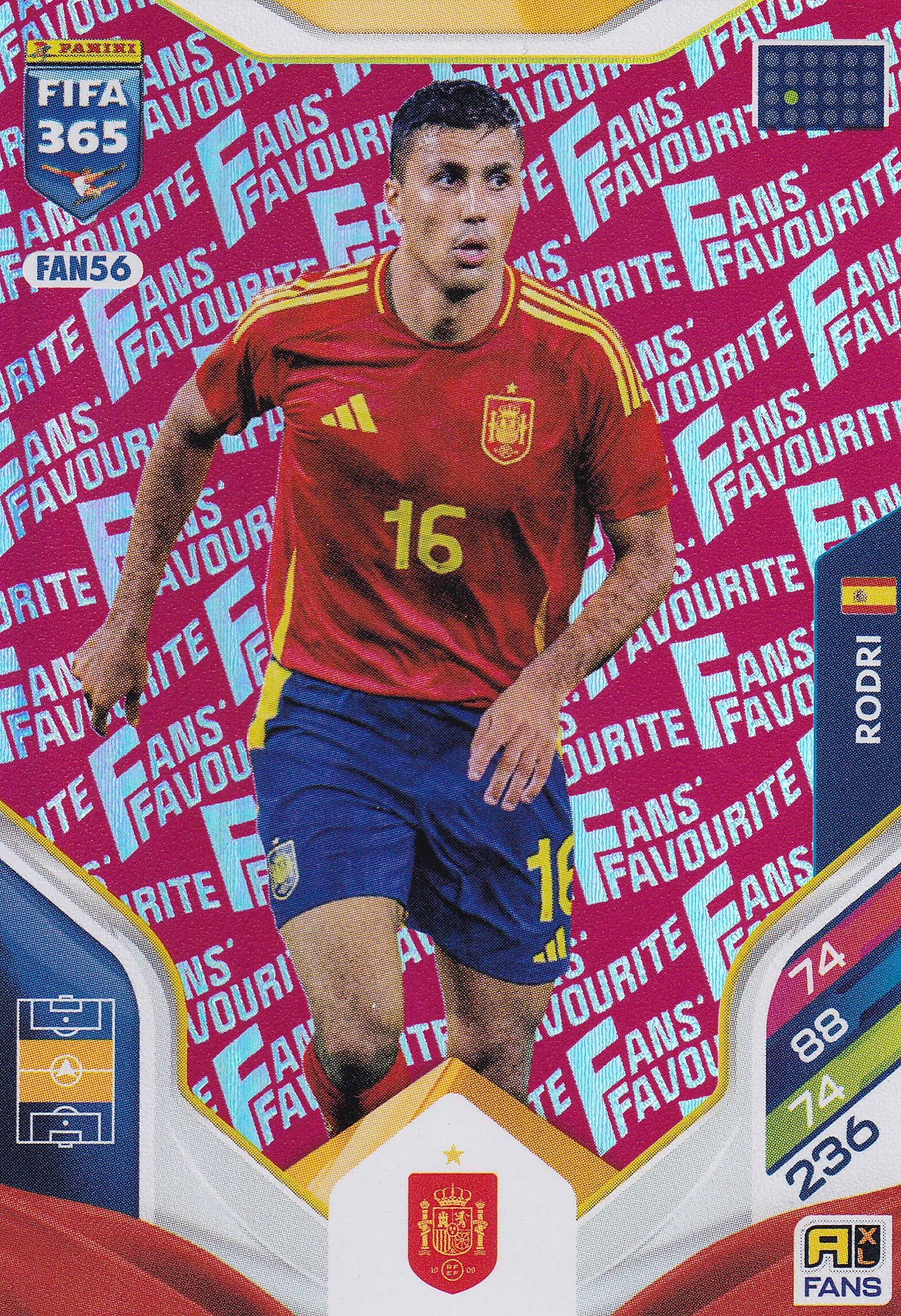 FAN-056. RODRI - SPAIN - FANS FAVOURITE - RED