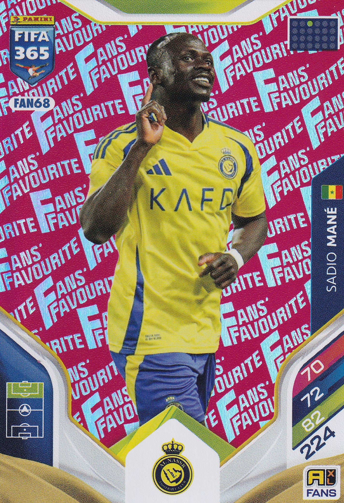 FAN-068. SADIO MANE - AL-NASSR - FANS FAVOURITE - RED