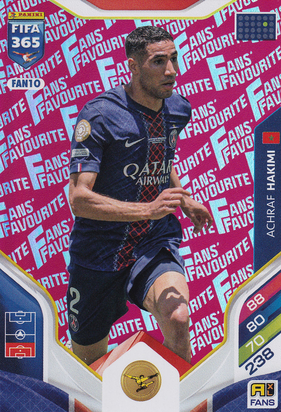 FAN-010. ACHRAF HAKIMI - PARIS SAINT-GERMAIN - FANS FAVOURITE - RED