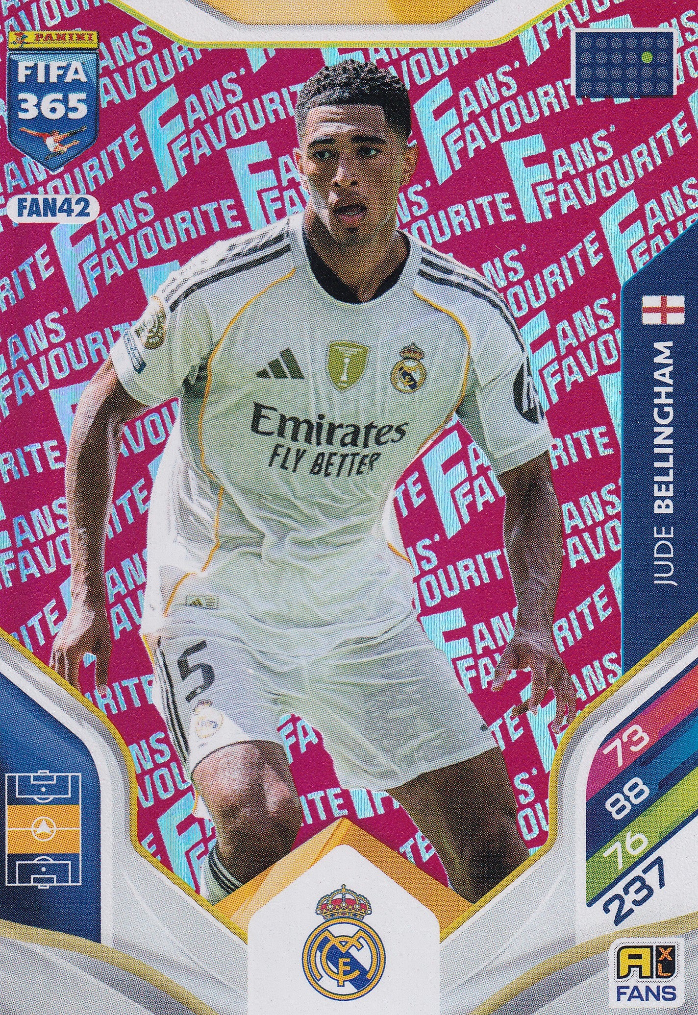 FAN-042. JUDE BELLINGHAM - REAL MADRID - FANS FAVOURITE - RED