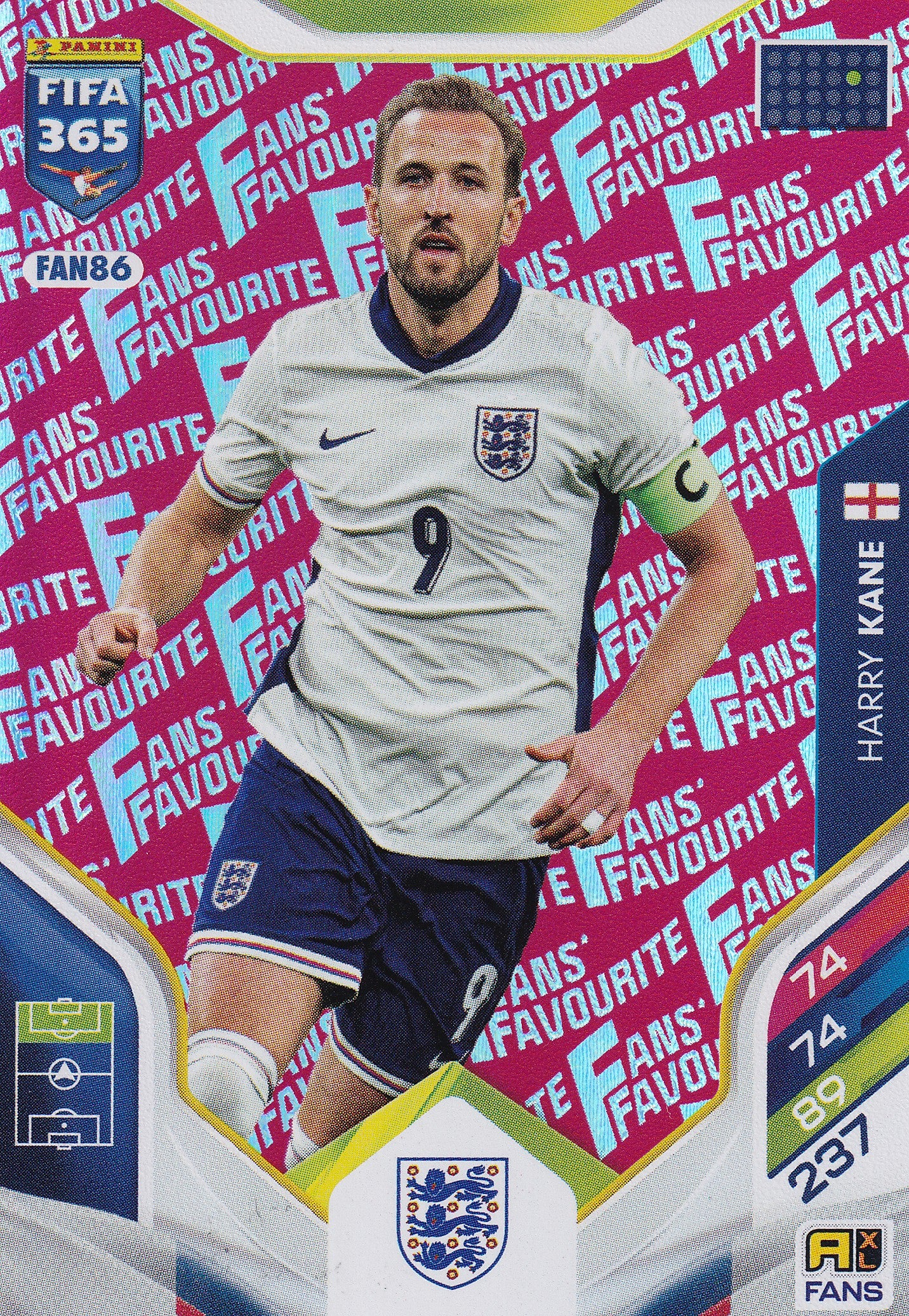FAN-086. HARRY KANE - ENGLAND - FANS FAVOURITE - RED