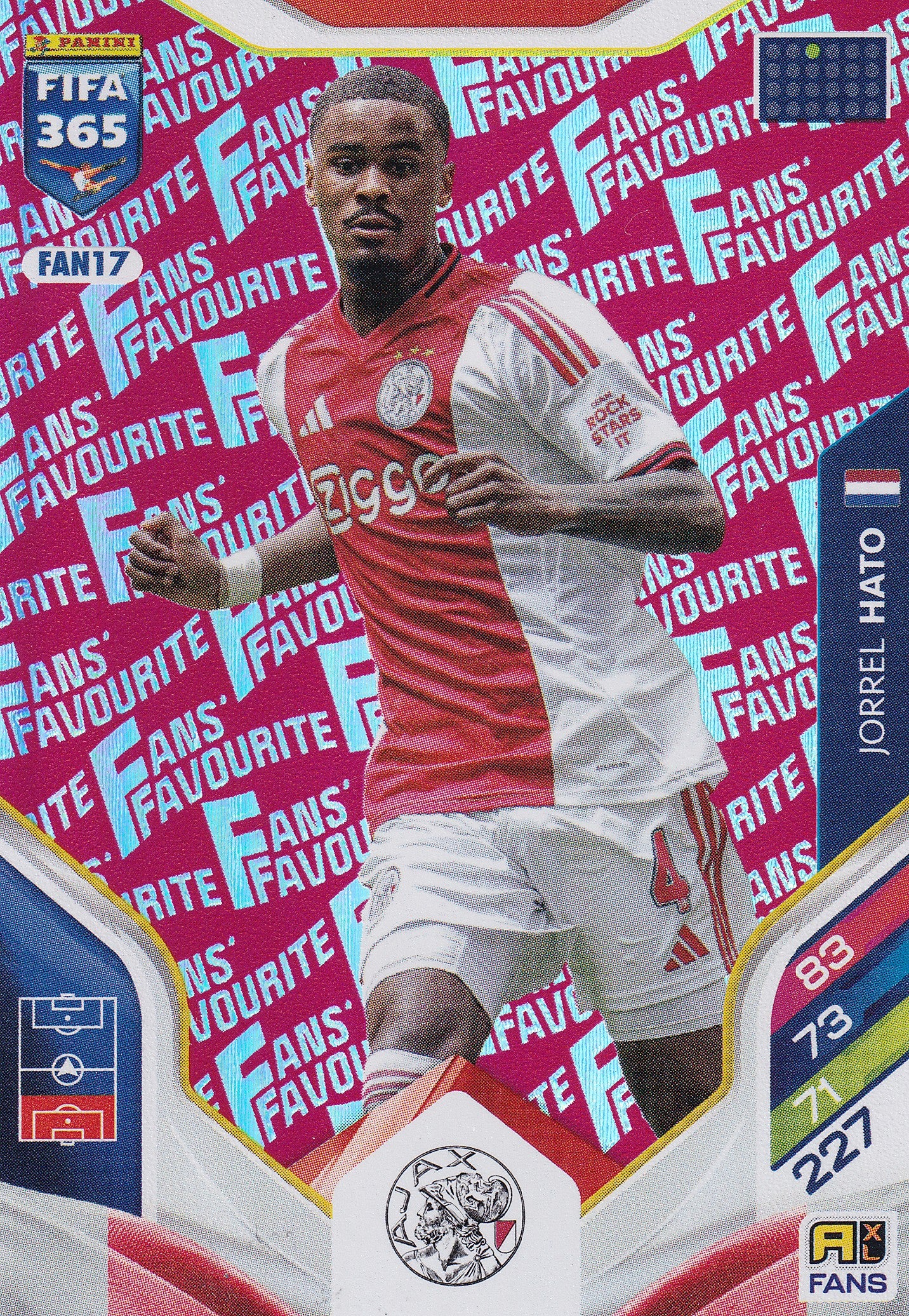 FAN-017. JORREL HATO - AJAX - FANS FAVOURITE - RED