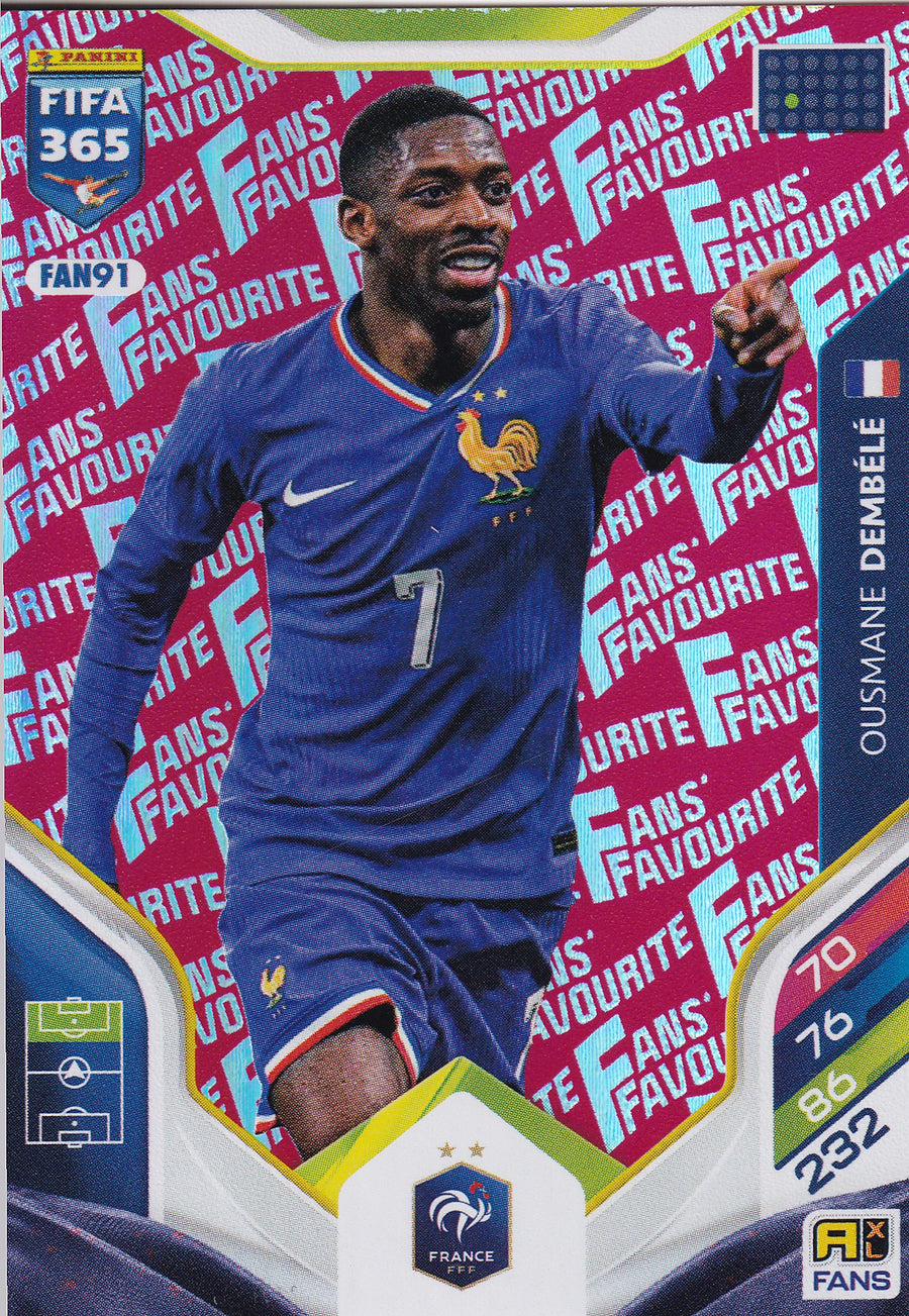 FAN-091. OUSMANE DEMBELE - FRANCE - FANS FAVOURITE - RED