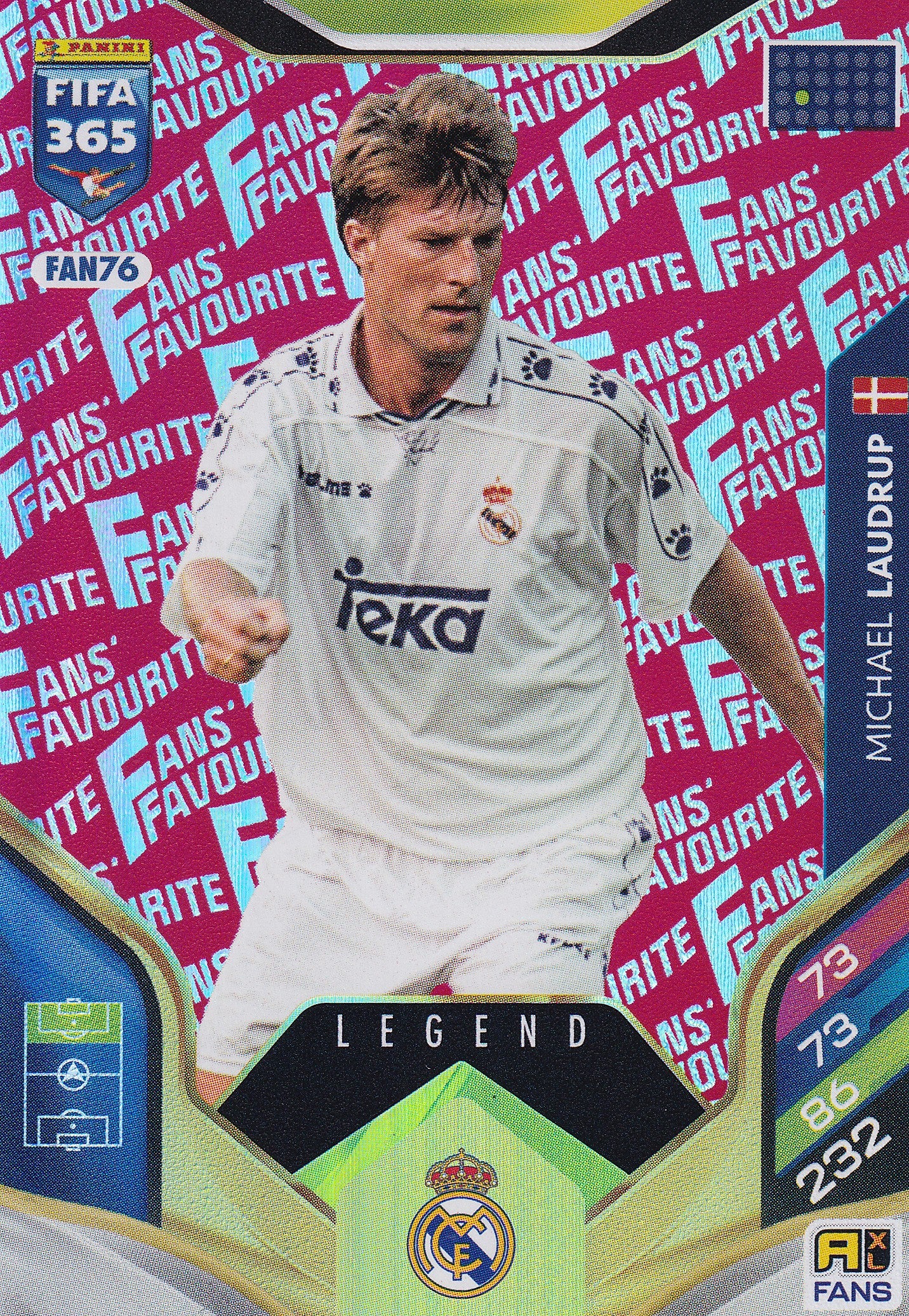 FAN-076. MICHAEL LAUDRUP - REAL MADRID - FANS FAVOURITE LEGEND - RED