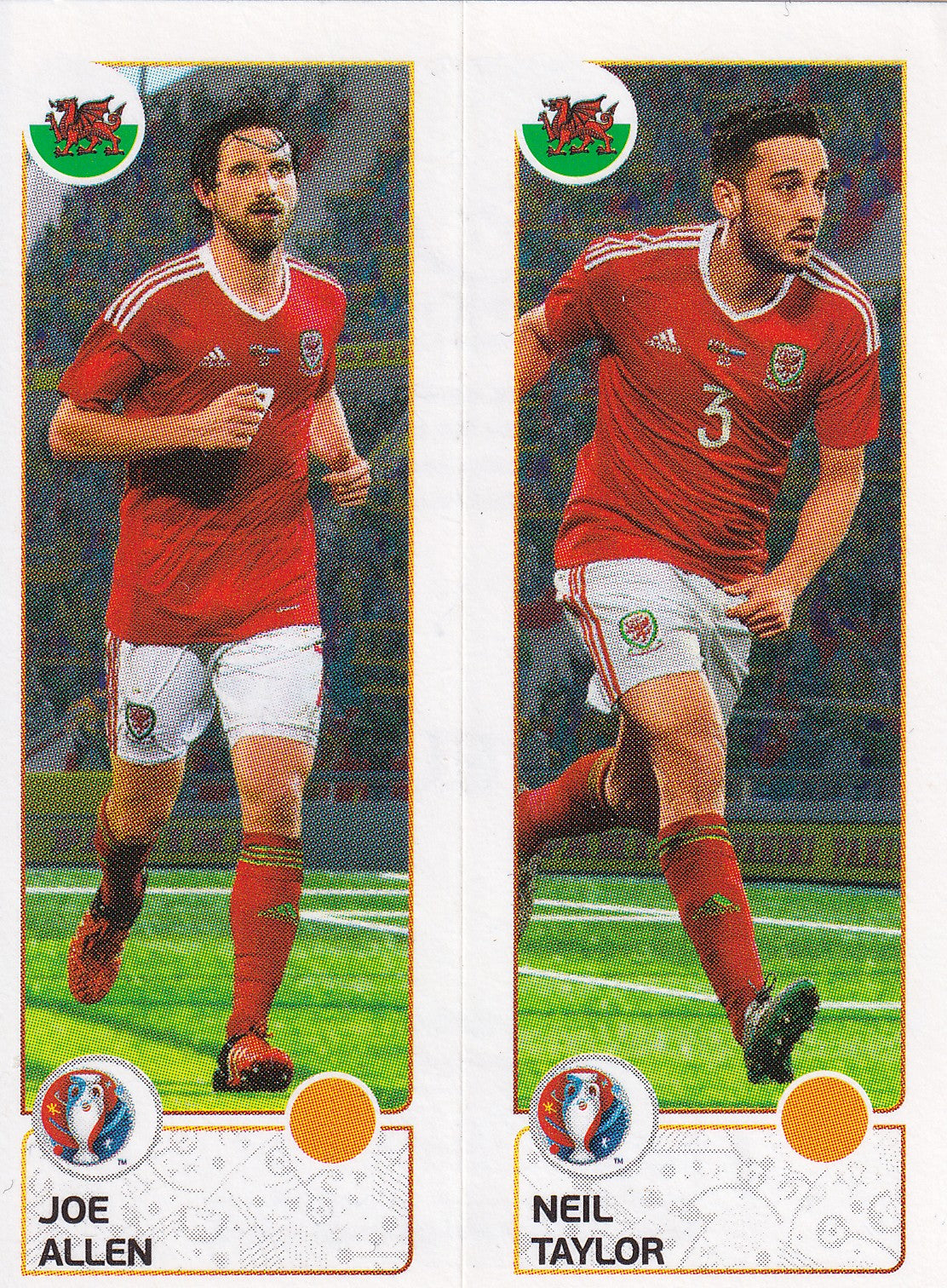 205. A-B. JOE ALLEN - NEIL TAYLOR - WALES