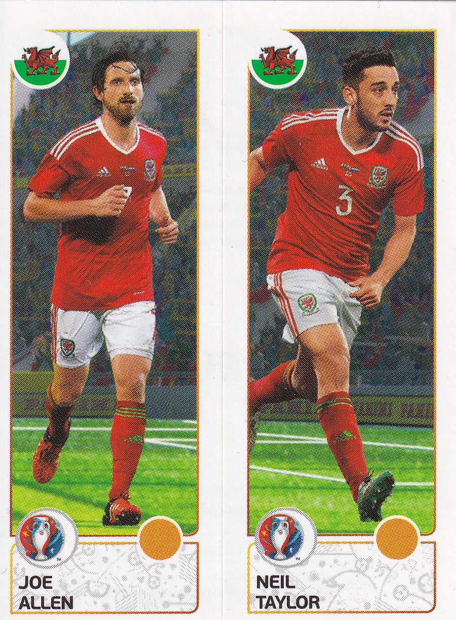 205. A-B. JOE ALLEN - NEIL TAYLOR - WALES