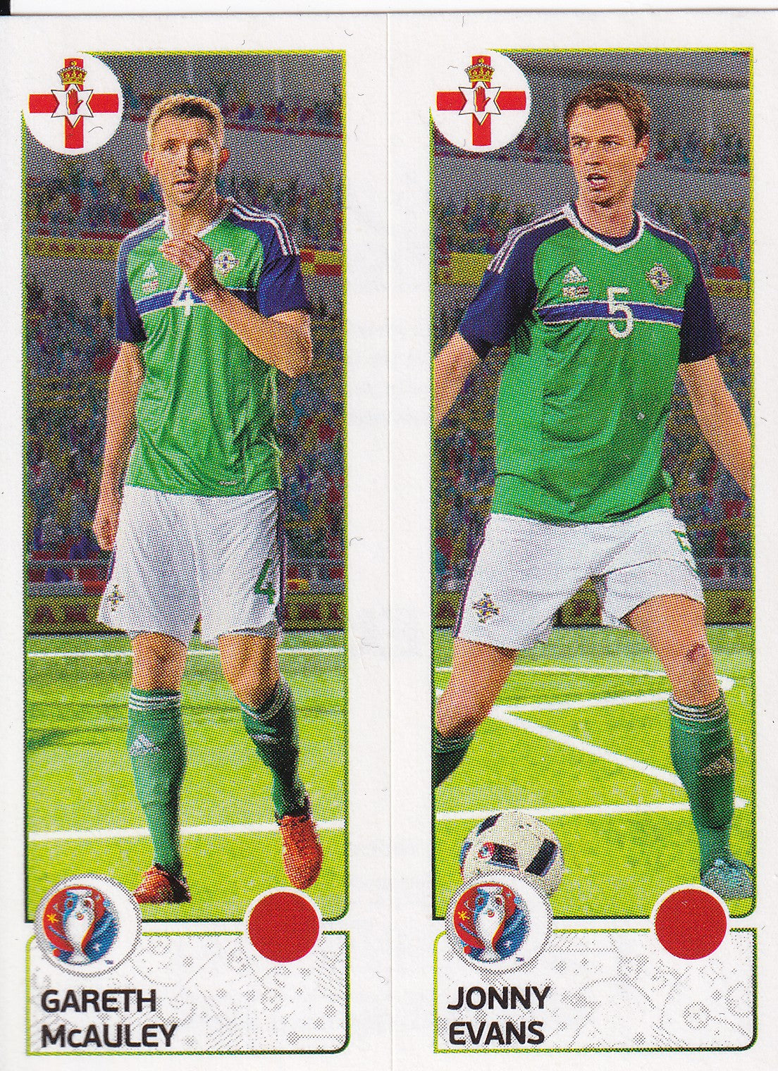 321. A-B. GARETH McAULEY - JONNY EVANS - NORTHERN-IRELAND