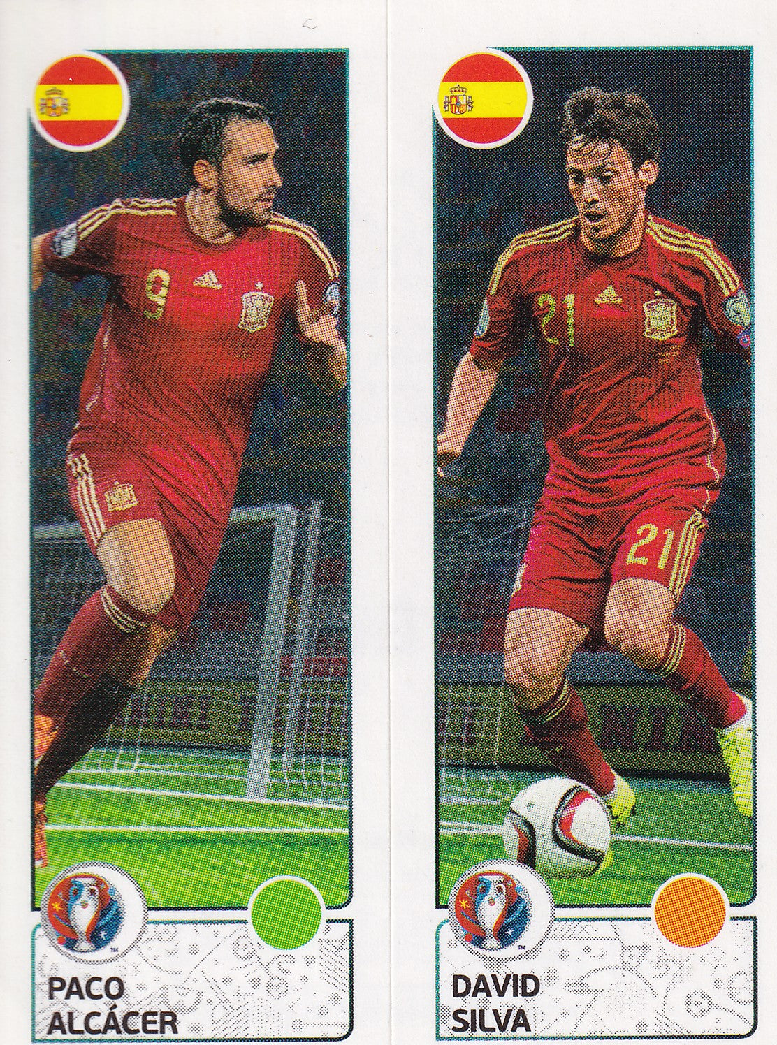 378. A-B. PACO ALCACER - DAVID SILVA - ESPAÑA