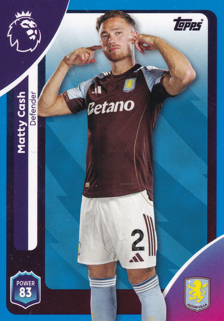 023. MATTY CASH - ASTON VILLA - BLUE PARALLELL