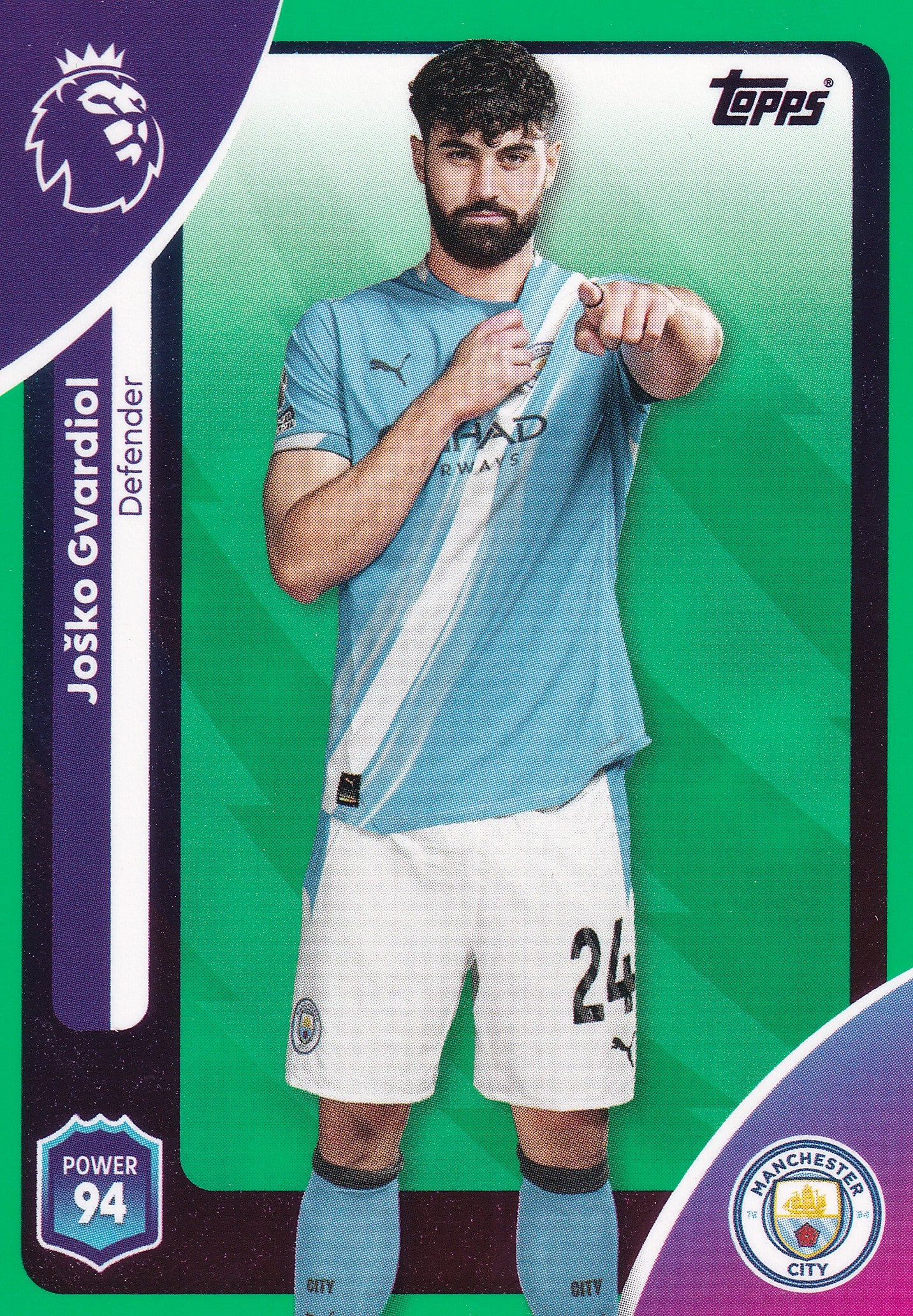 184. JOSKO GVARDIOL - MANCHESTER CIRY - GREEN PARALLELL