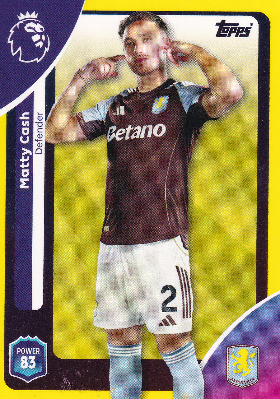 023. MATTY CASH - ASTON VILLA - YELLOW PARALLELL