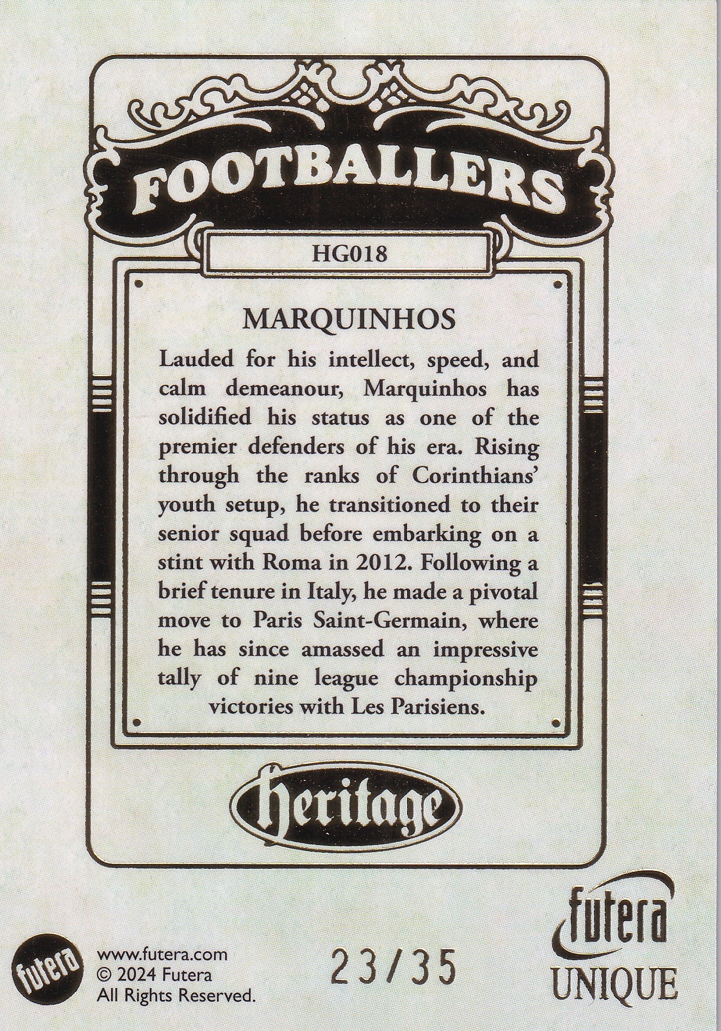 MARQUINHOS - BRAZIL - HERITAGE /35