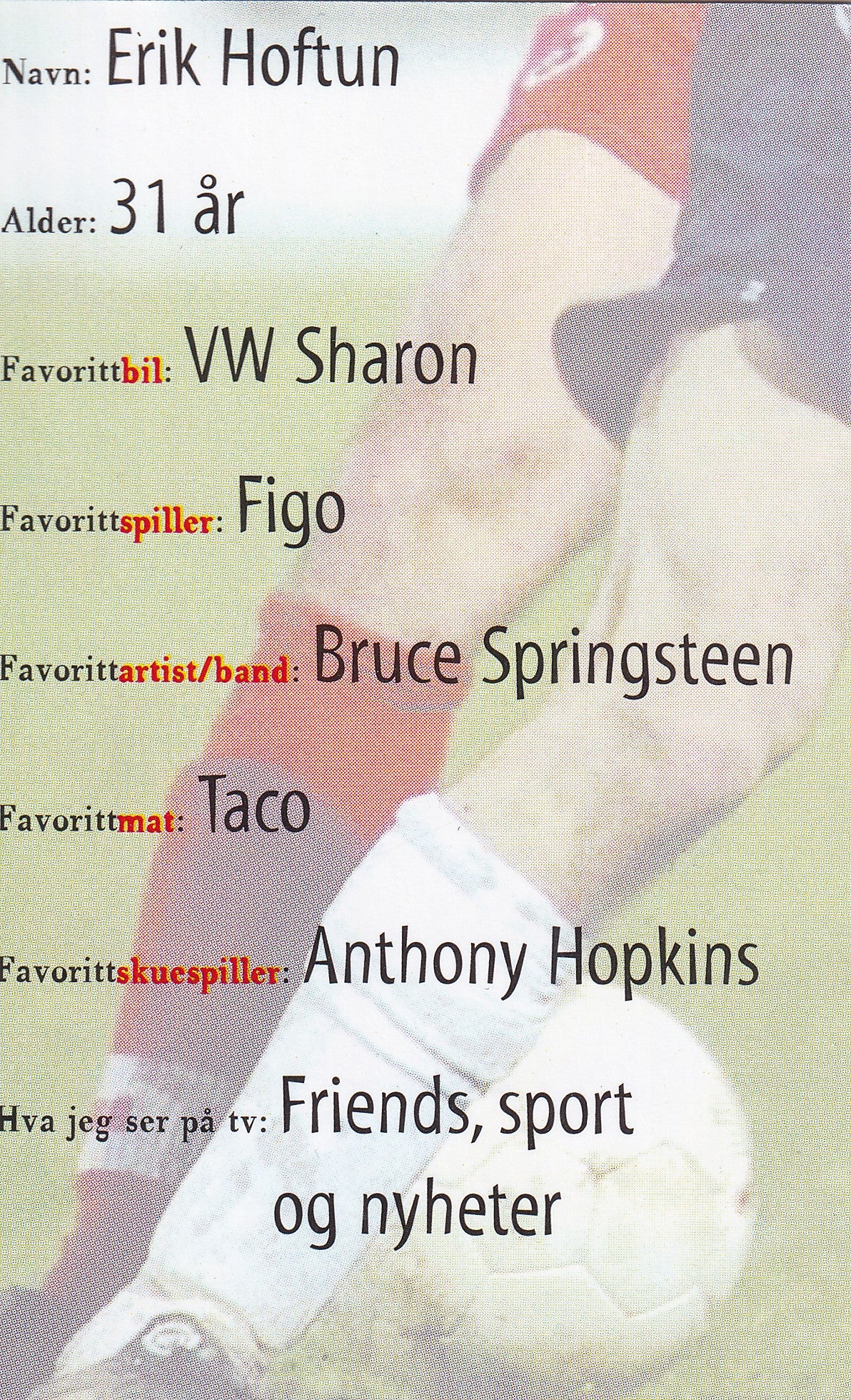 000. ERIK HOFTUN - NORGE