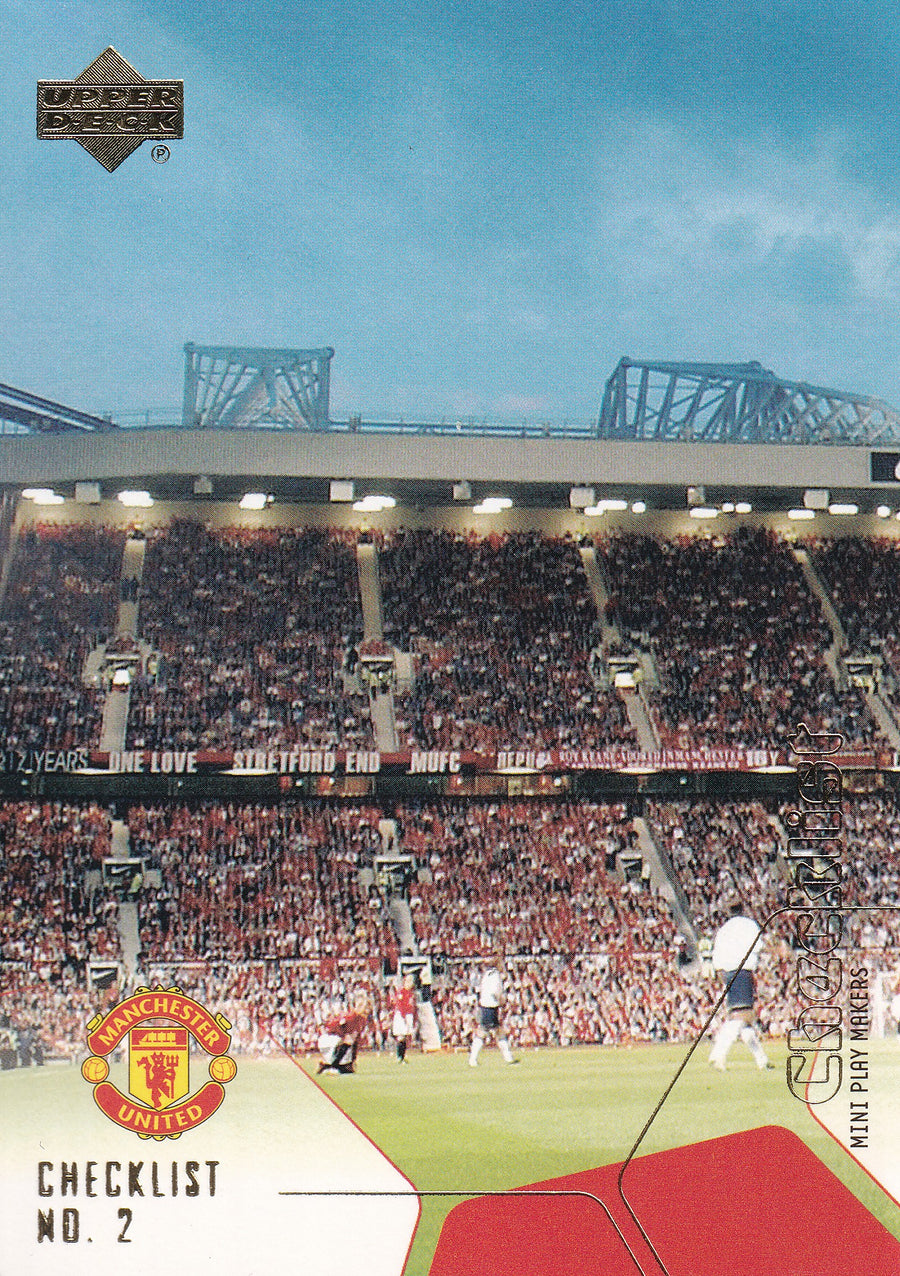 100. MANCHESTER UNITED - CHECKLIST NO. 2