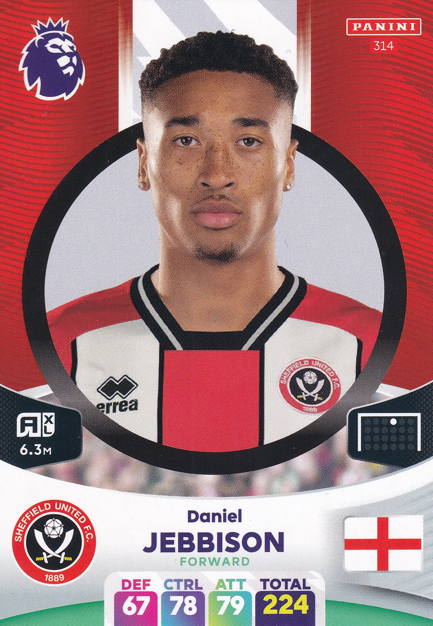 314. DANIEL JEBBISON - SHEFFIELD UNITED