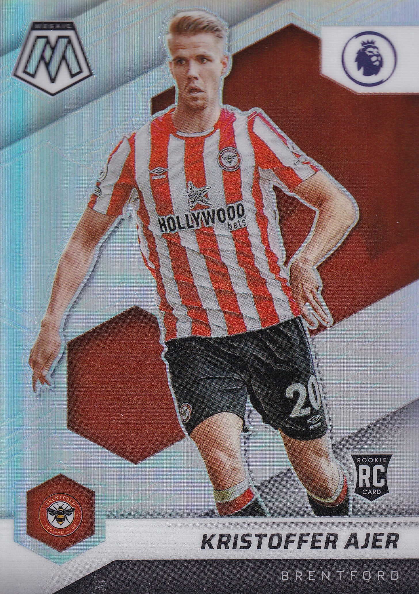 076. KRISTOFFER AJER - BRENTFORD - ROOKIE CARD - SILVER