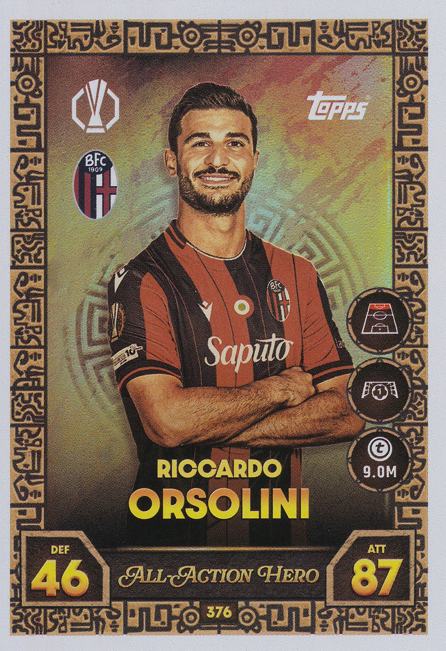 376. RICCARDO ORSOLINI - BOLOGNA FC 1909 - ALL ACTION HERO