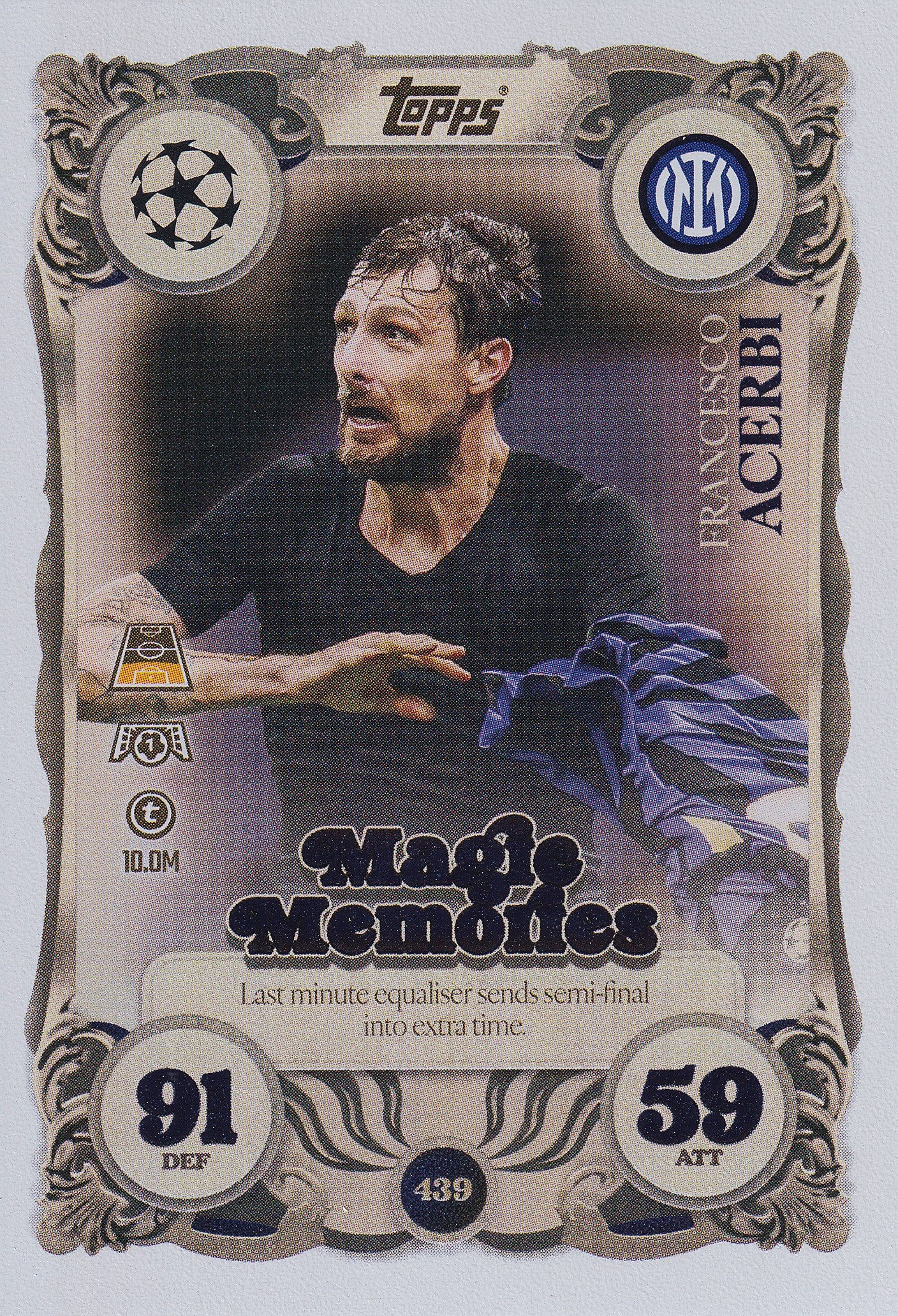 439. FRANCESCO ACERBI - FC INTERNAZIONALE MILANO - MAGIC MEMORIES