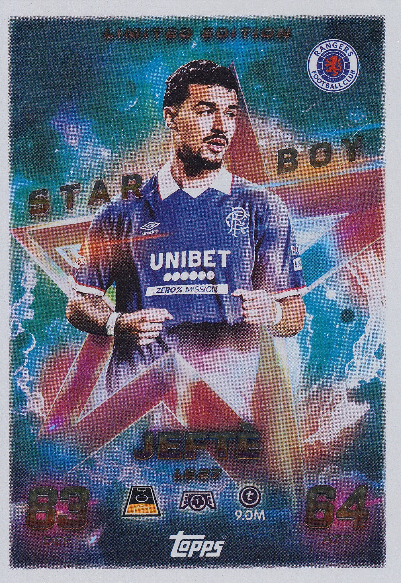 LE27. JEFTE - RANGERS - LIMITED EDITION