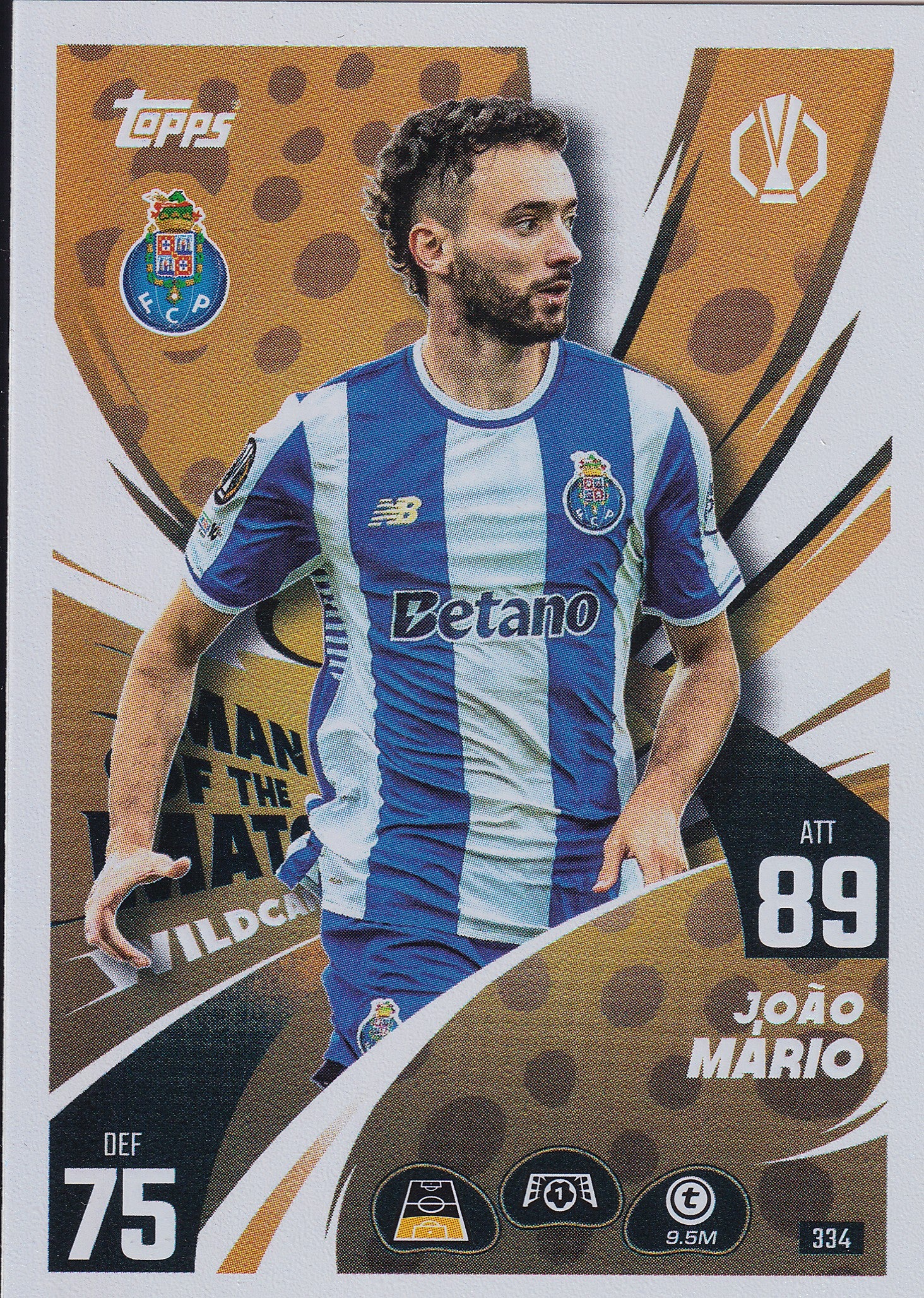 334. JOAO MARIO - FC PORTO - MAN OF THE MATCH WILDCARD