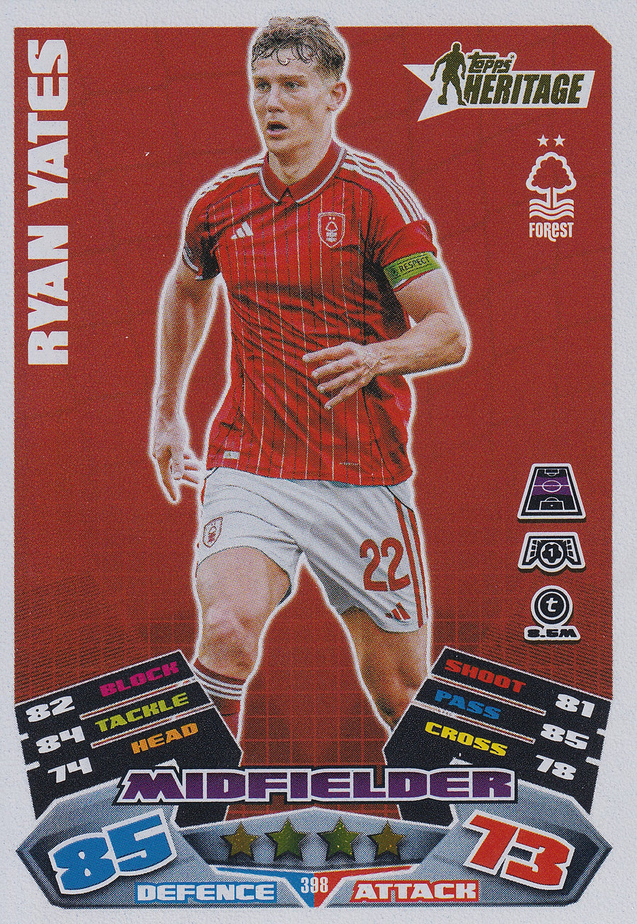 398. RYAN YATES - NOTTINGHAM FOREST - HERITAGE