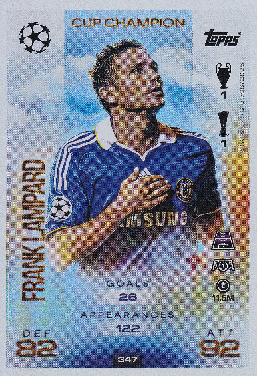 347. FRANK LAMPARD - CHELSEA - CUP CHAMPION