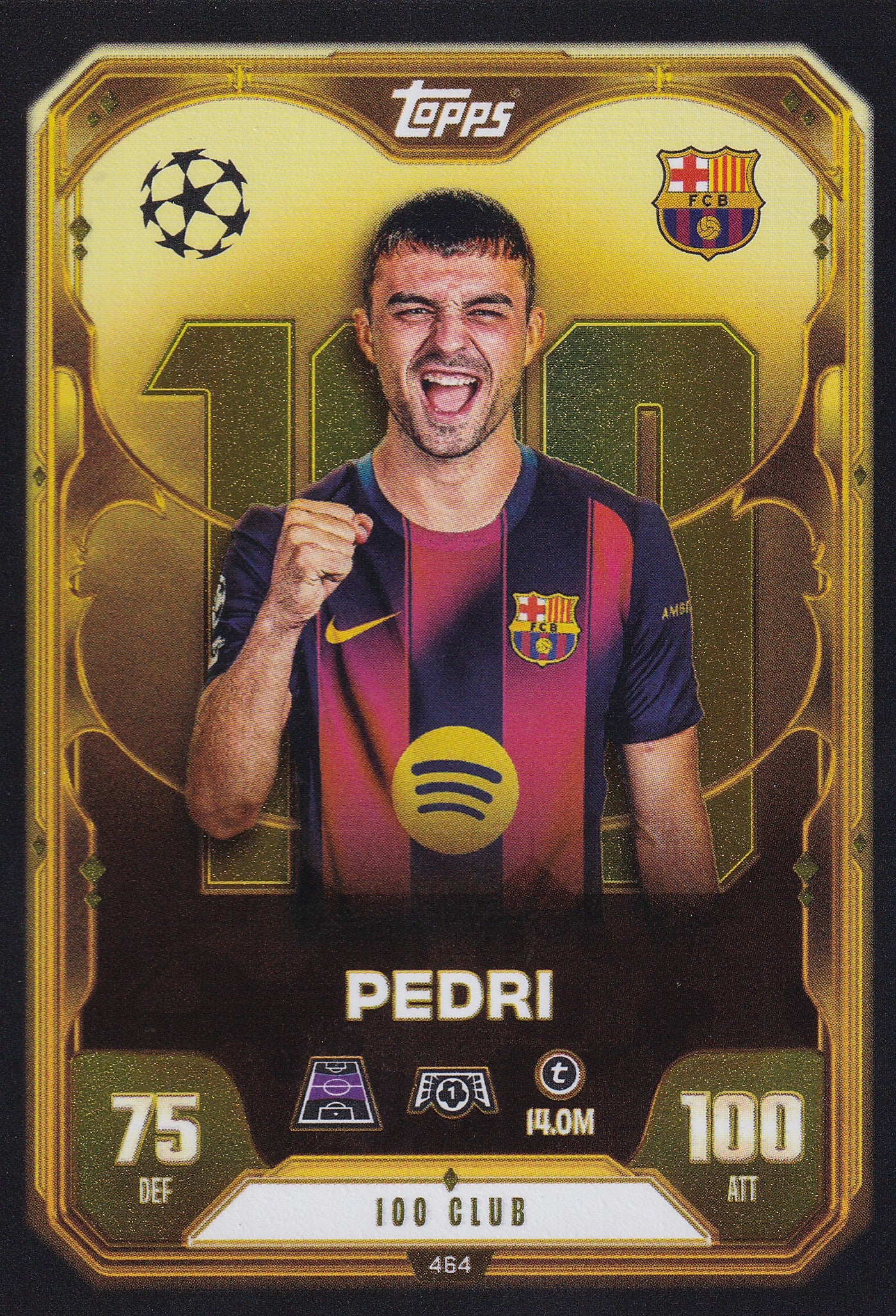 464. PEDRI - FC BARCELONA - 100 CLUB