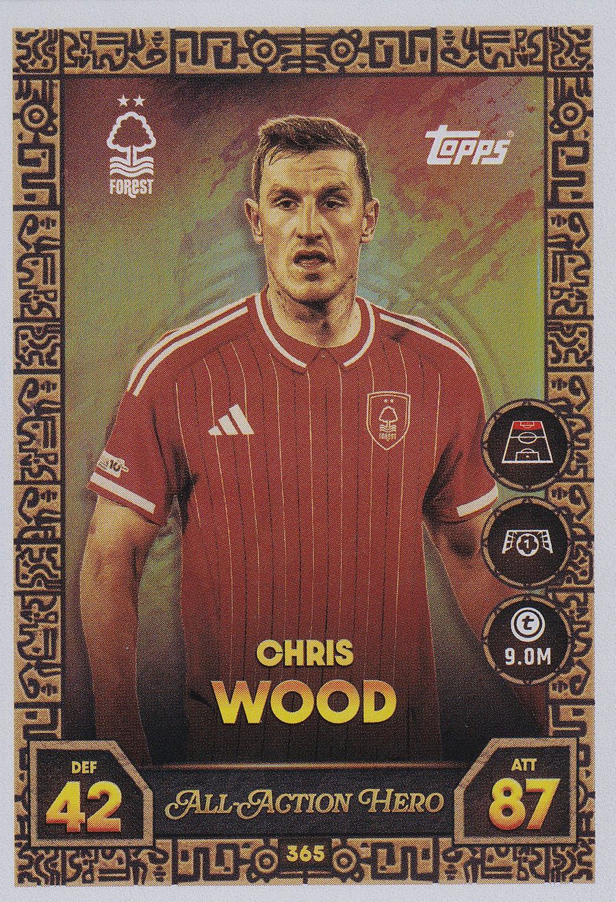 365. CHRIS WOOD - NOTTINGHAM FOREST - ALL ACTION HERO
