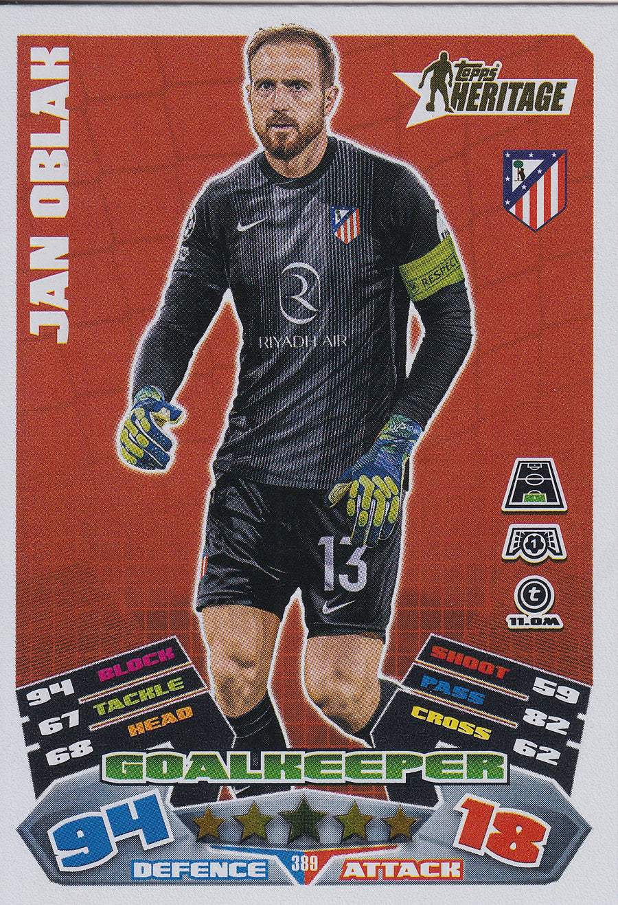 389. JAN OBLAK - ATLETICO DE MADRID - HERITAGE