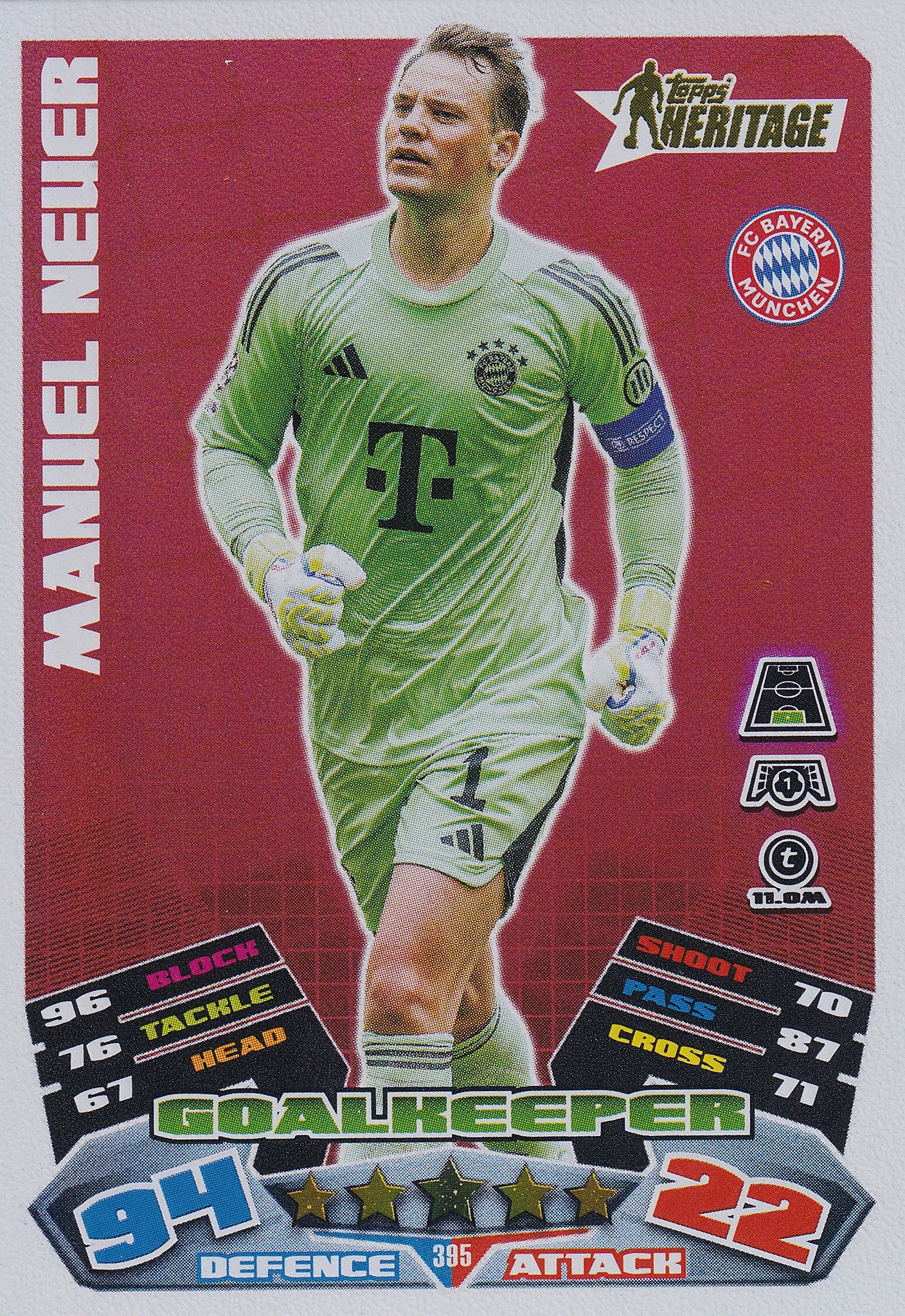 395. MANUEL NEUER - FC BAYERN MUNCHEN - HERITAGE