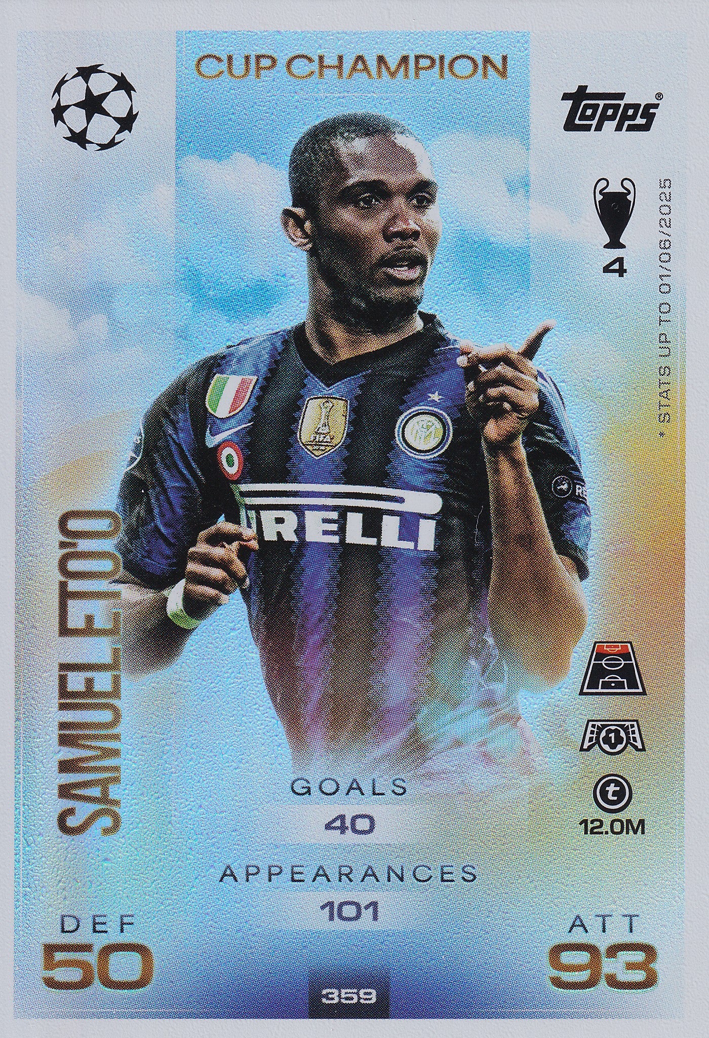 359. SAMUEL ETO'O - FC INTERNAZIONALE MILANO - CUP CHAMPION