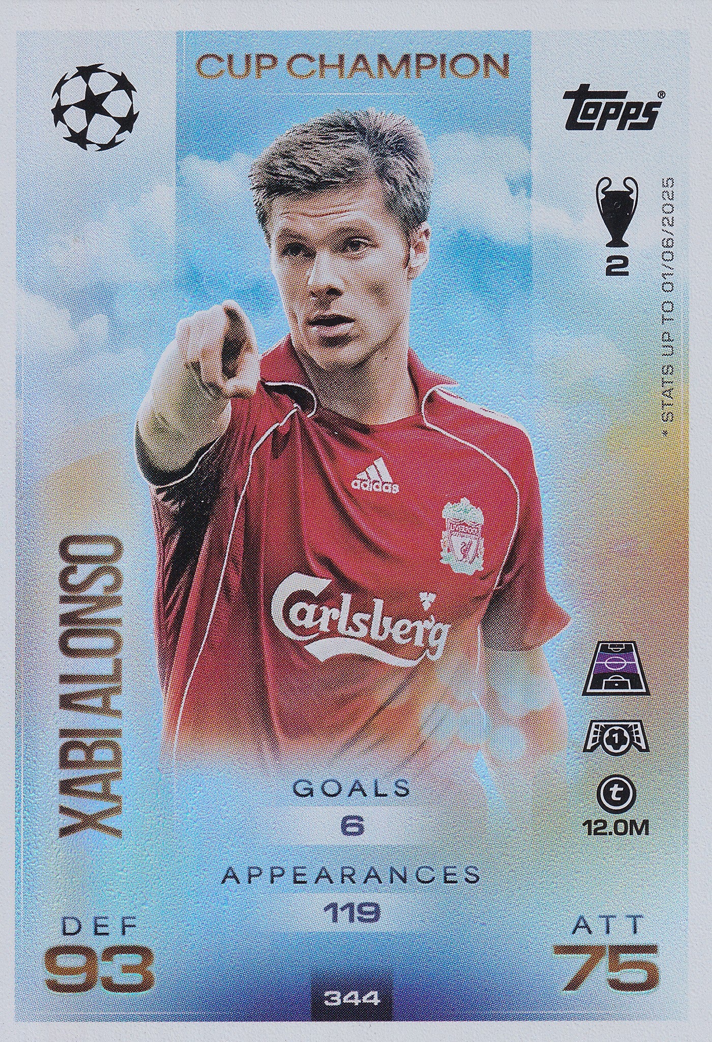 344. XABI ALONSO - LIVERPOOL FC - CUP CHAMPION