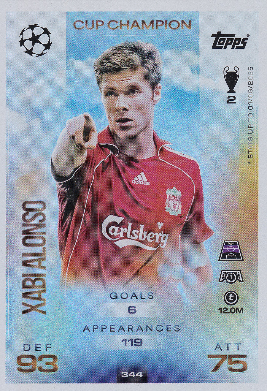 344. XABI ALONSO - LIVERPOOL FC - CUP CHAMPION