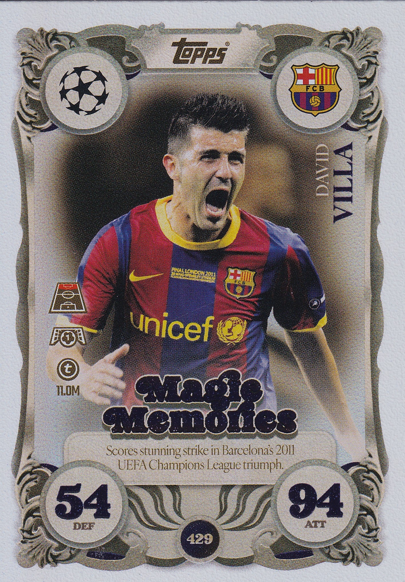429. DAVID VILLA - FC BARCELONA - MAGIC MEMORIES