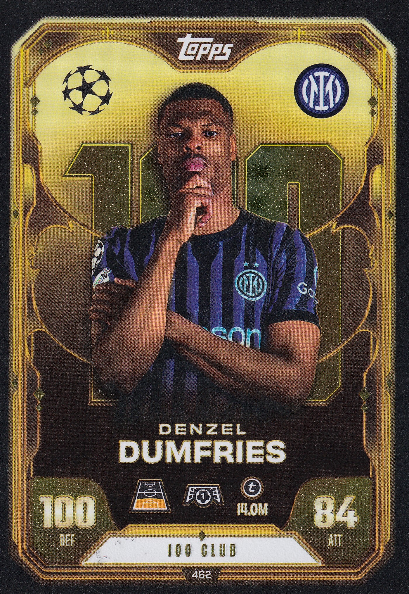 462. DENZEL DUMFRIES - FC INTERNAZIONALE MILANO - 100 CLUB
